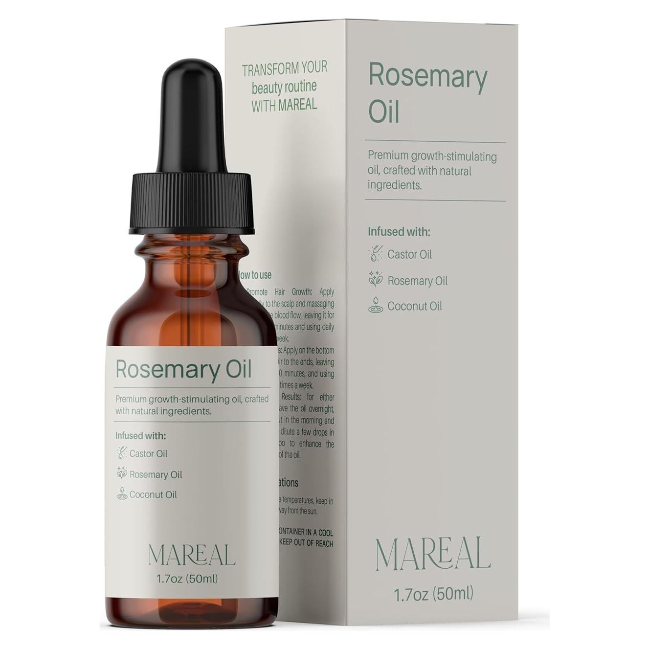 Aceite Puro de Romero Mareal 50 ml - Crecimiento y Salud Capilar