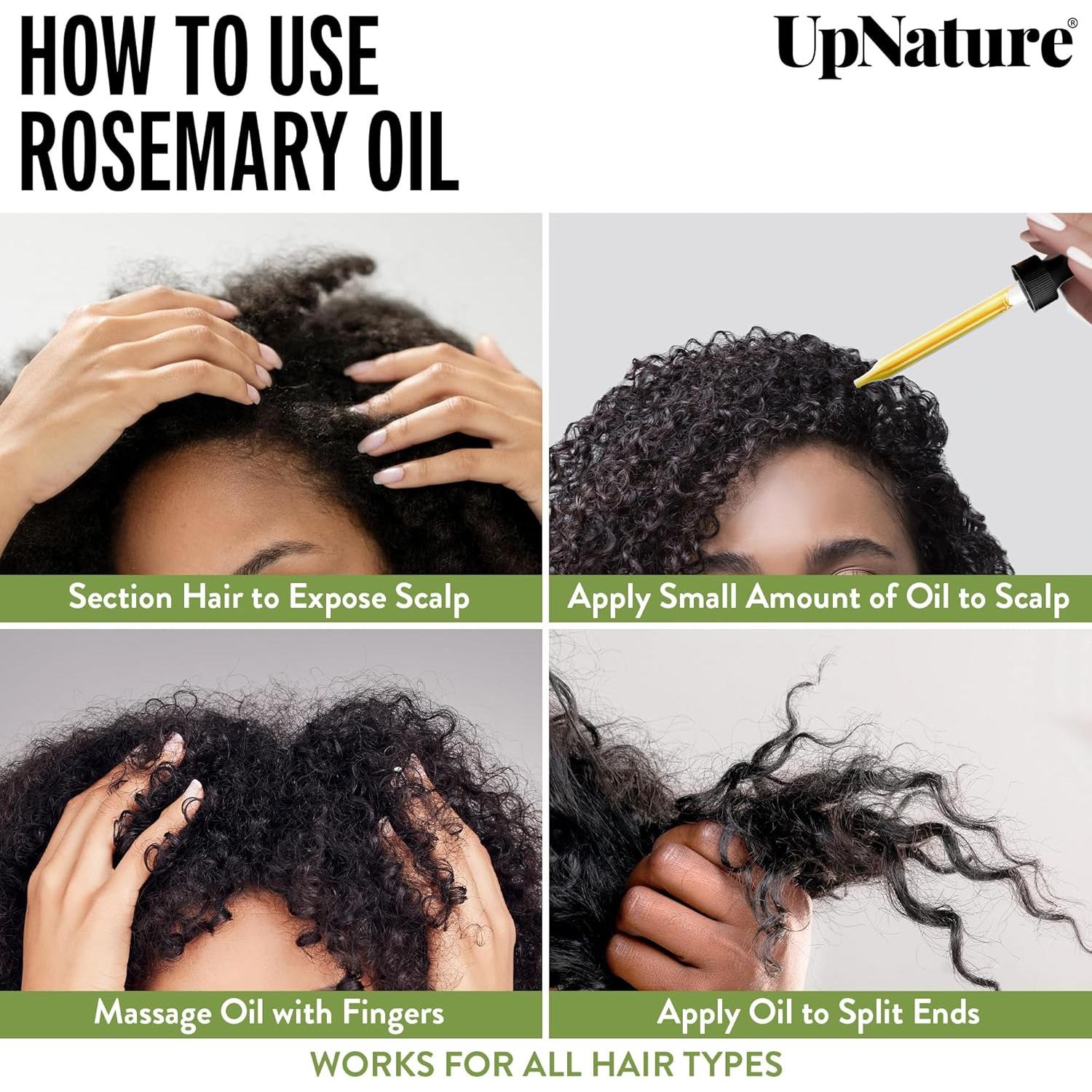 Aceite Esencial de Romero UpNature 100% Puro 59ml para Cabello