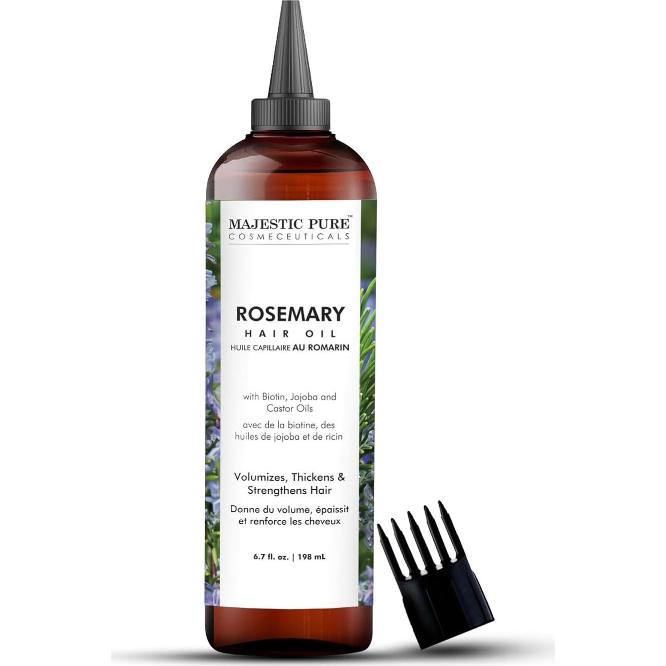 Aceite de Romero Puro Majestic Pure 198 ml - Fortalecedor y Nutritivo