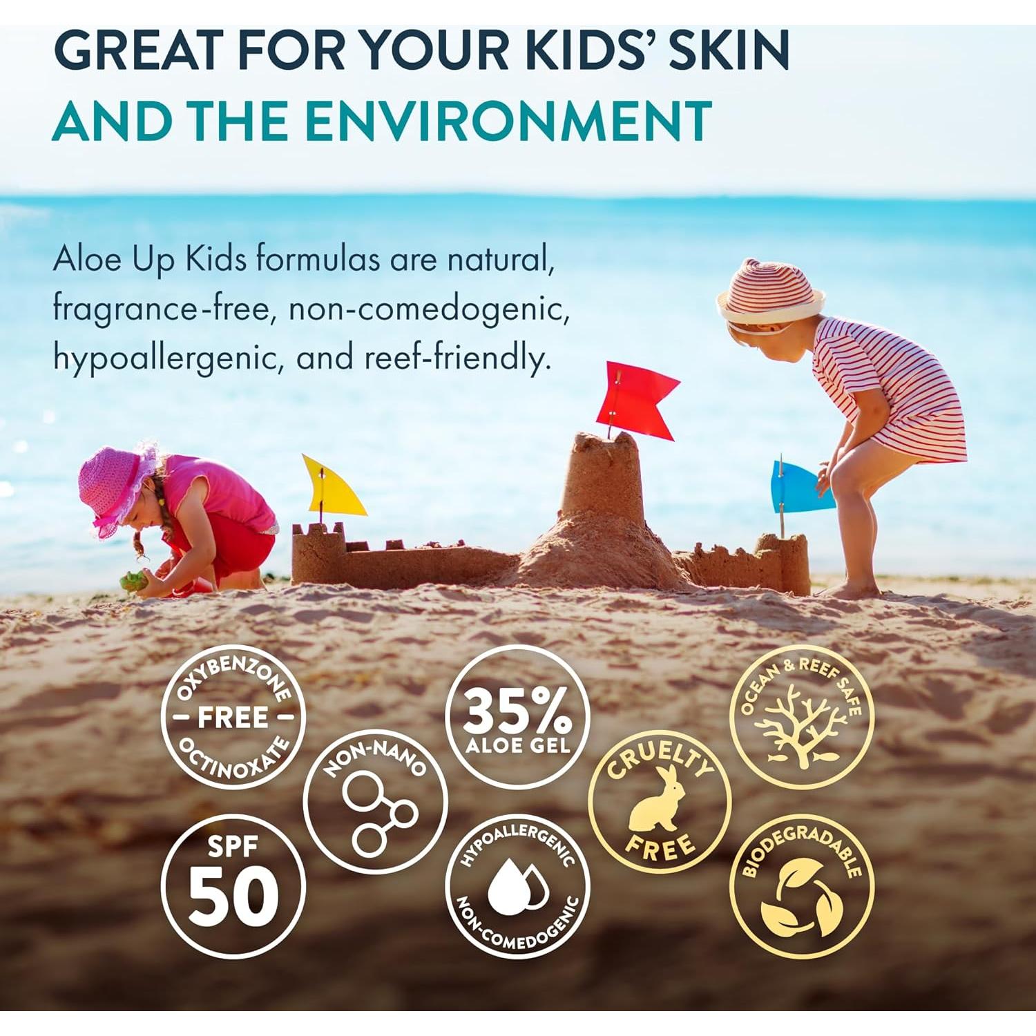 Bloqueador Solar Mineral Aloe Up Kids SPF 50 - 85 g