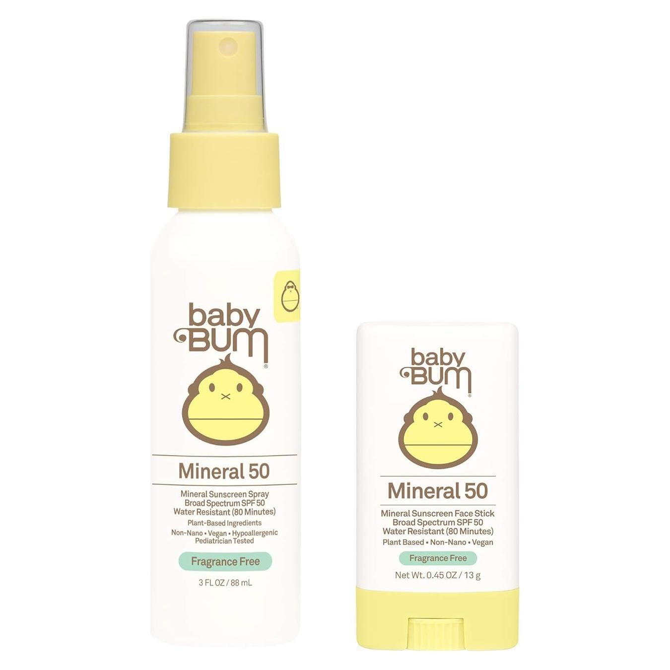 Protector Solar Baby Bum SPF 50 Spray y Barra Facial 141g
