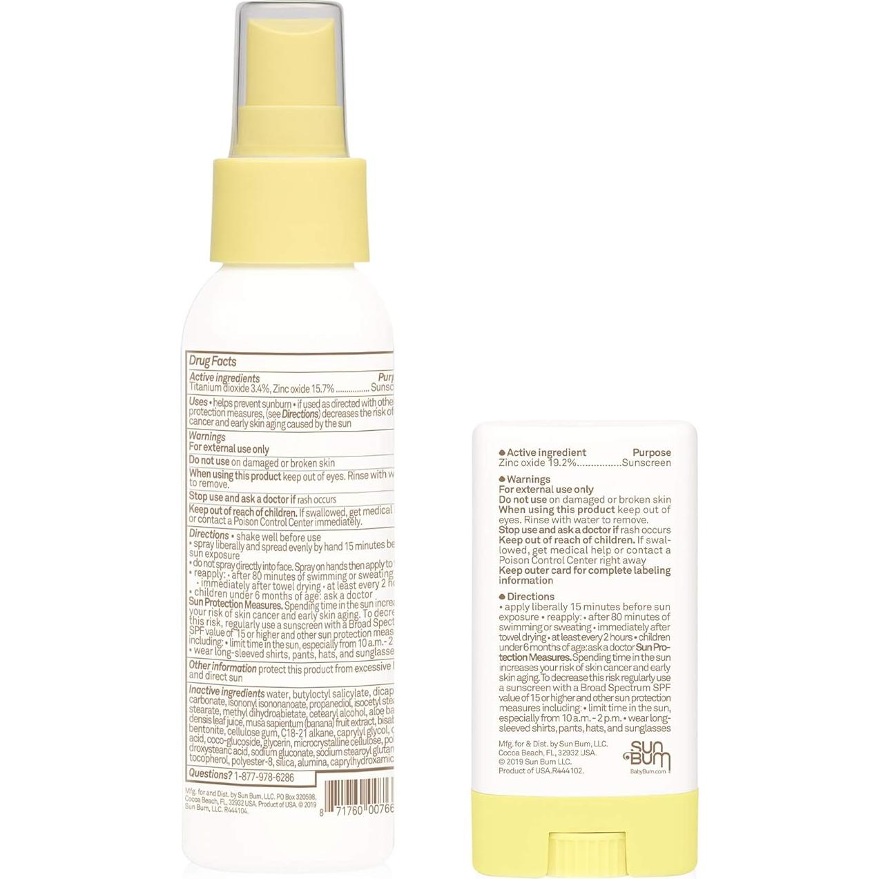 Protector Solar Baby Bum SPF 50 Spray y Barra Facial 141g