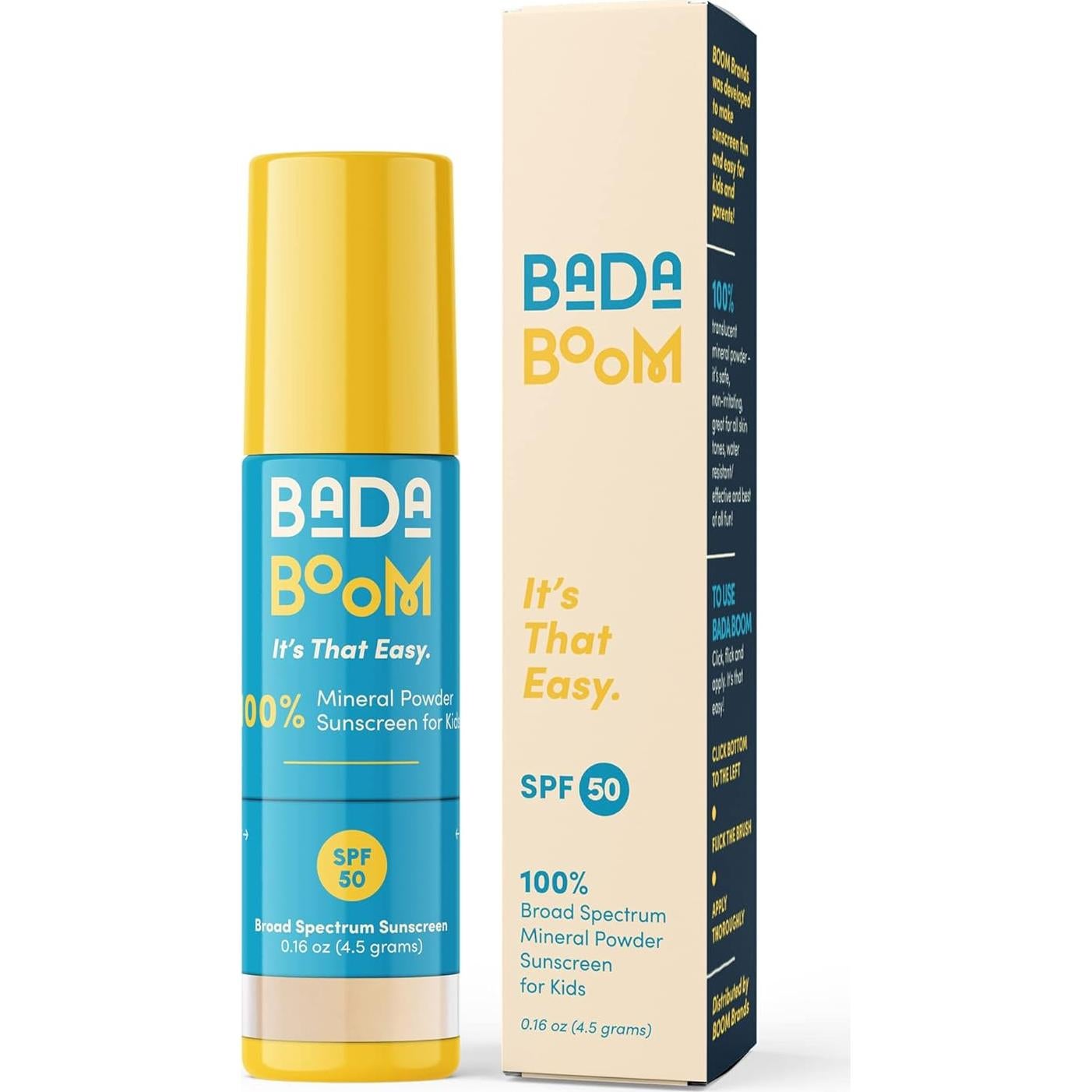 Protector Solar Mineral en Polvo Bada Boom SPF 50 para Niños