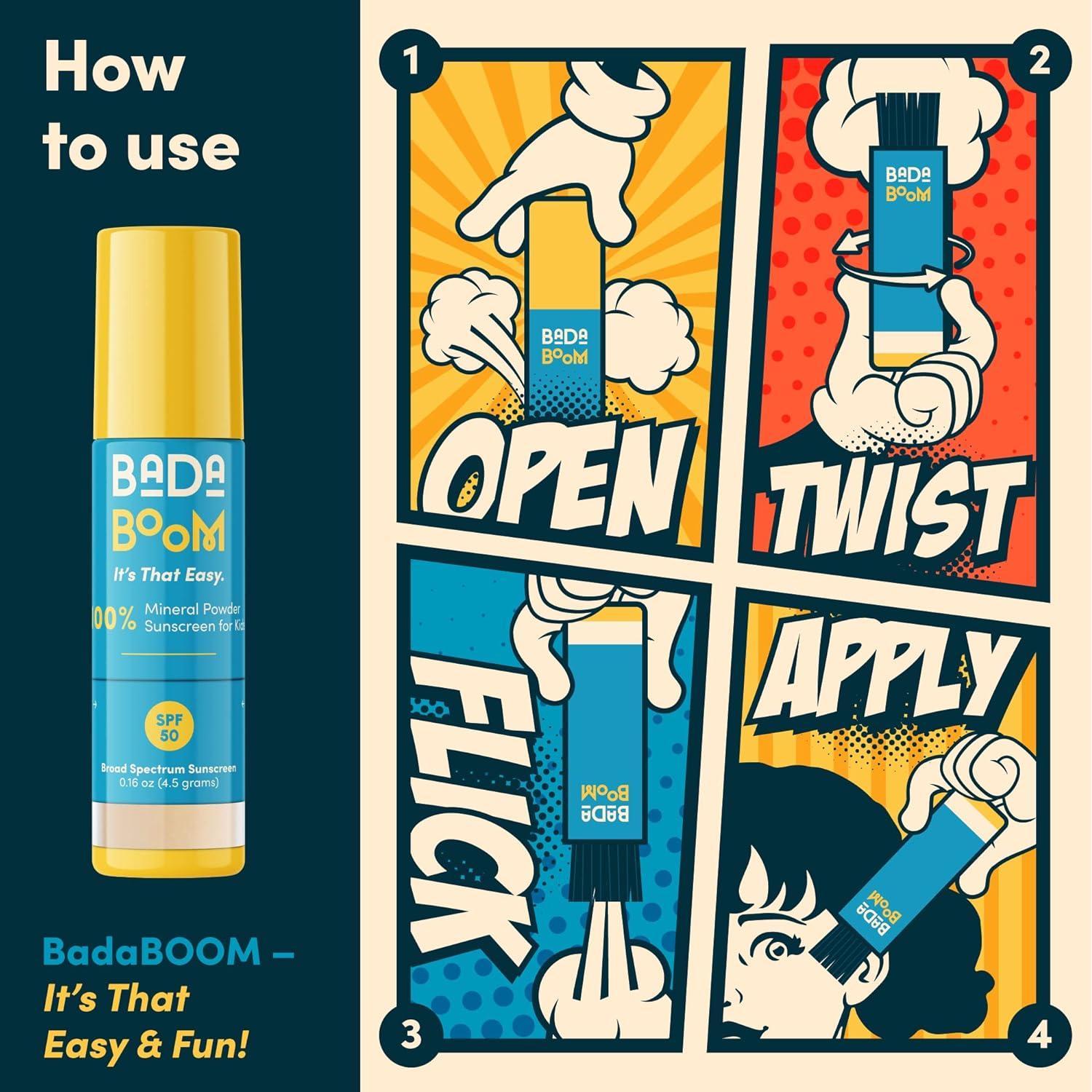 Protector Solar Mineral en Polvo Bada Boom SPF 50 para Niños