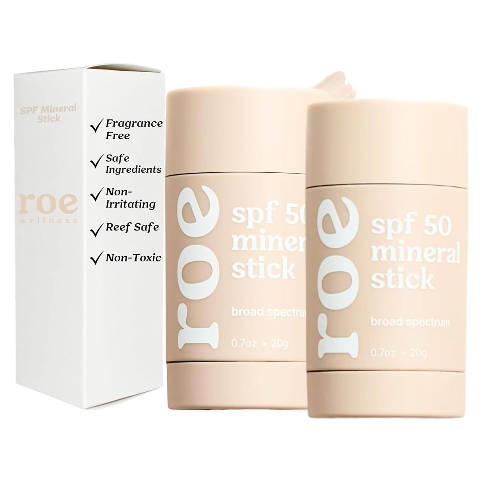 Protector Solar Mineral para Bebés Roe Wellness SPF 50 Stick