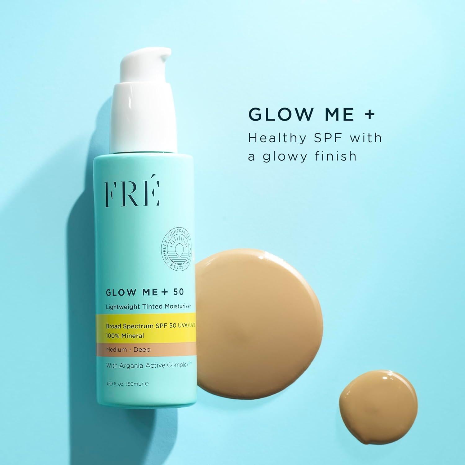 Protector Solar Facial FRÉ Glow Me+ SPF 50 Tinte Hidratante 50ml