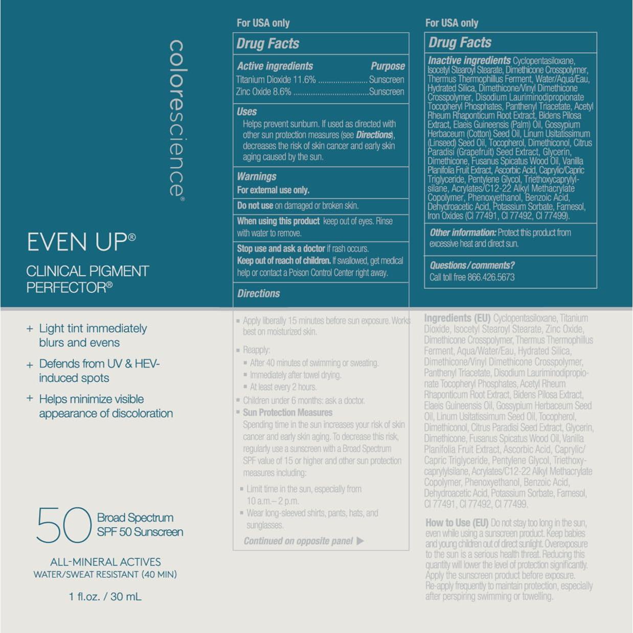 Protector Solar Facial Mineral Colorescience Even Up 50 SPF 29.57 ml