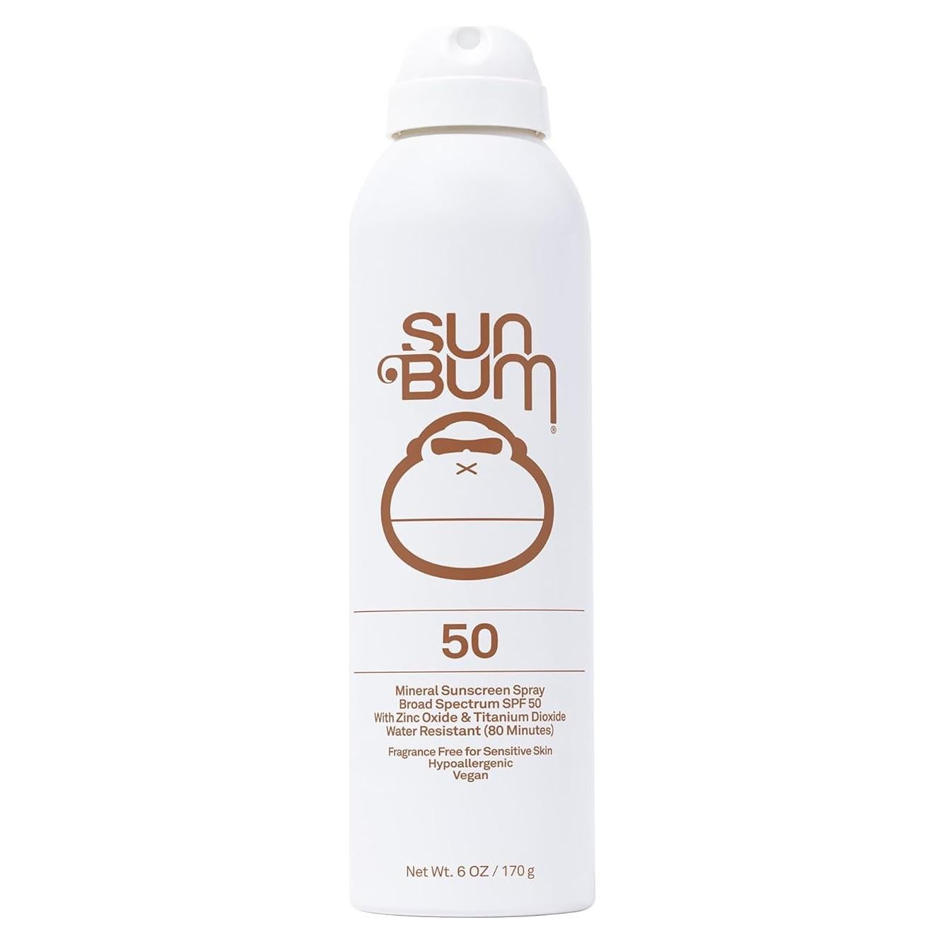 Protector Solar Mineral Sun Bum SPF 50 Spray 170 g Hidratante
