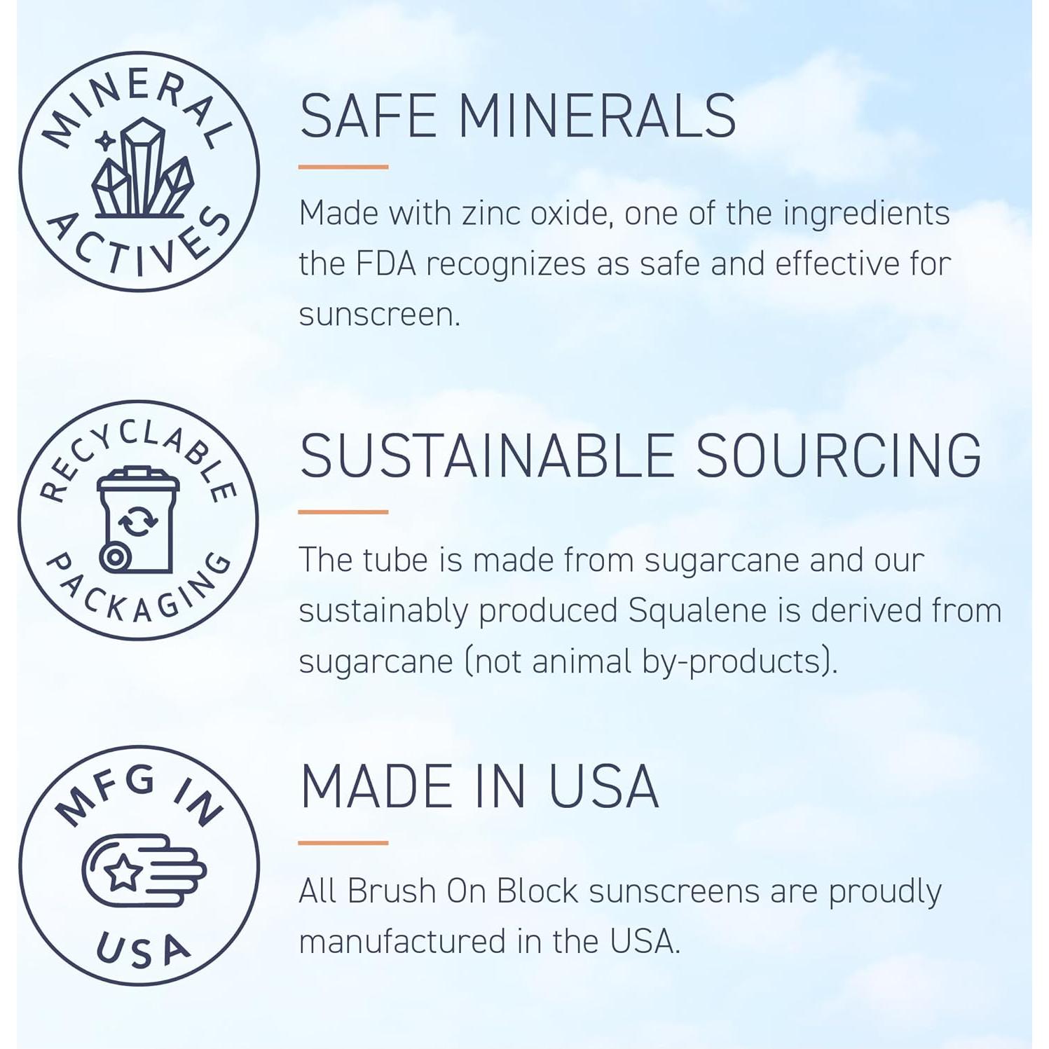 Protector Solar Mineral SPF 50 Brush On Block - Piel Sensible