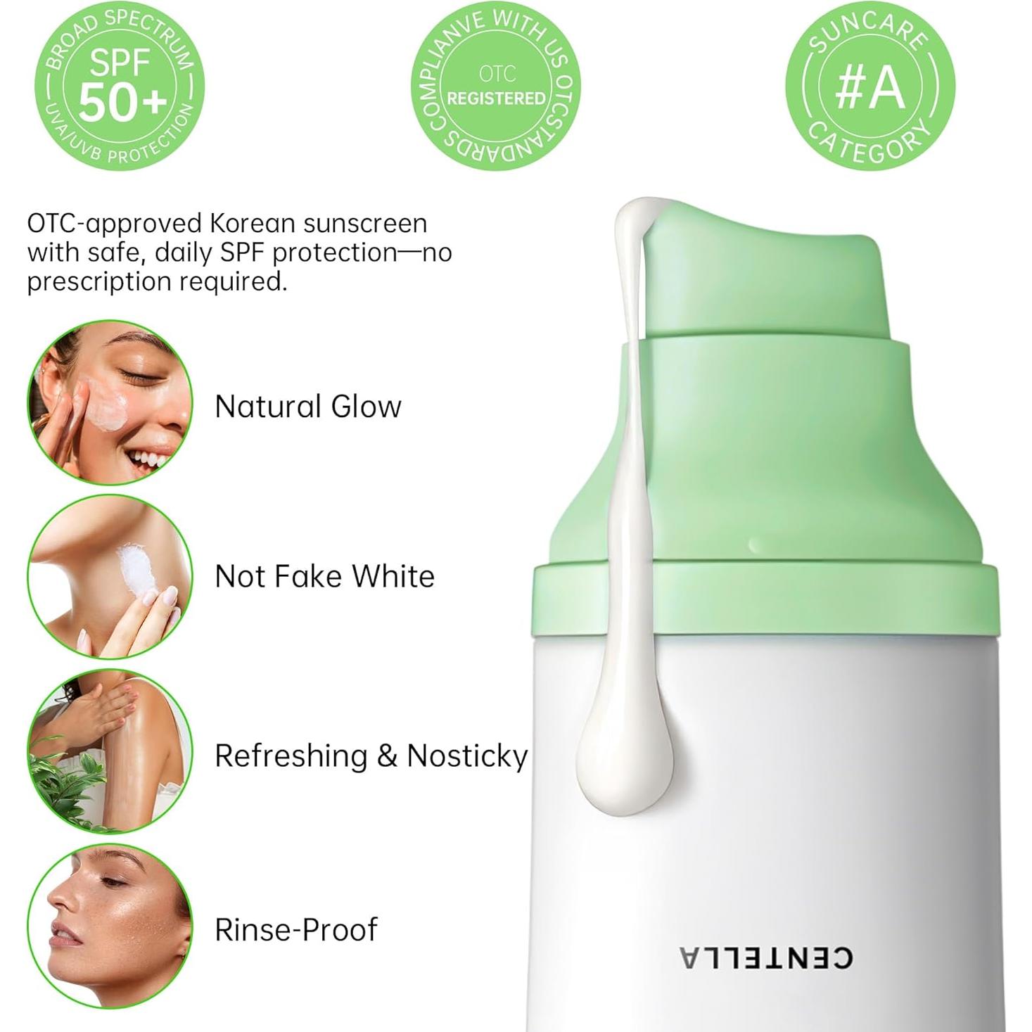 Protector Solar Coreano SPF 50+ Centella 50ml Hidratante