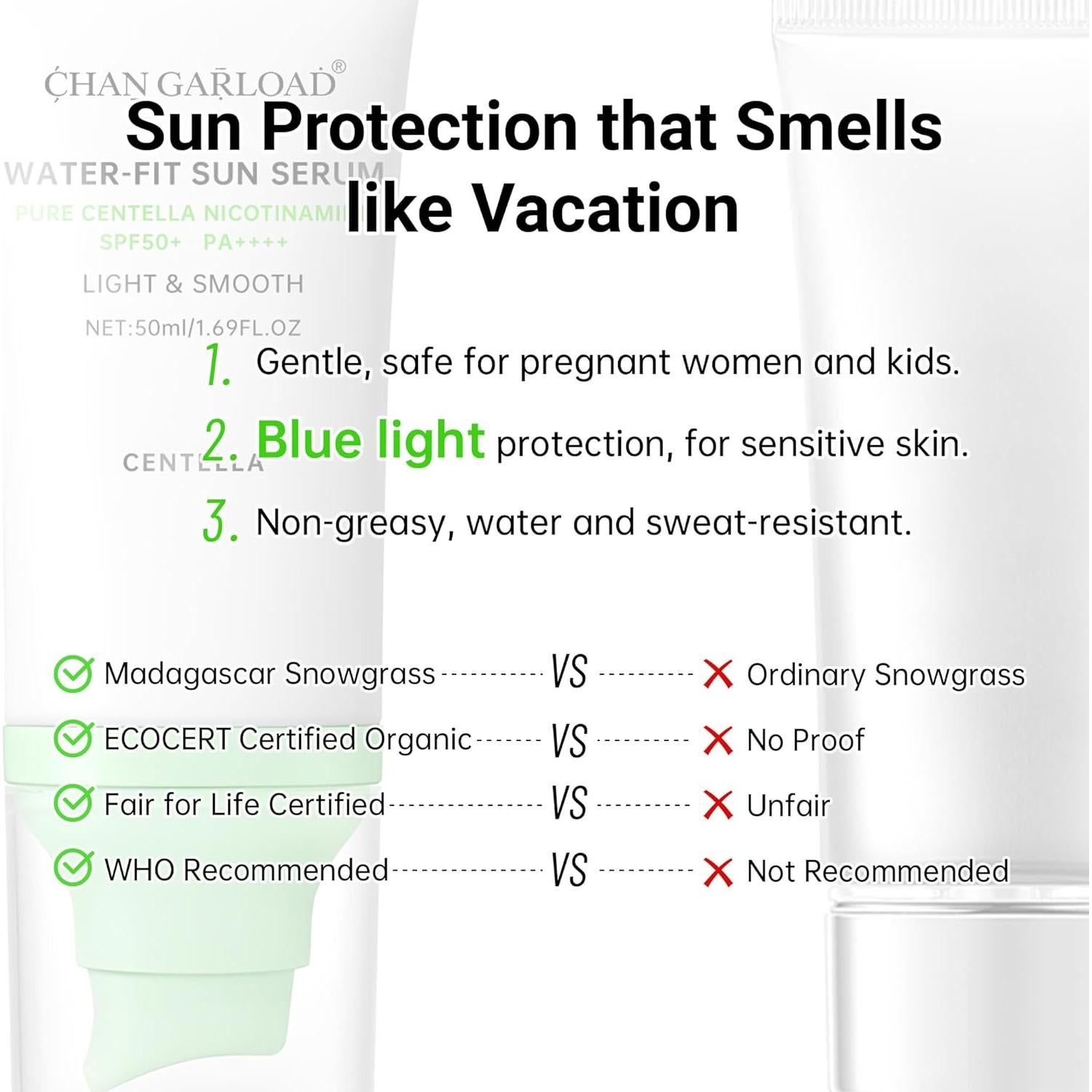 Protector Solar Coreano SPF 50+ Centella 50ml Hidratante