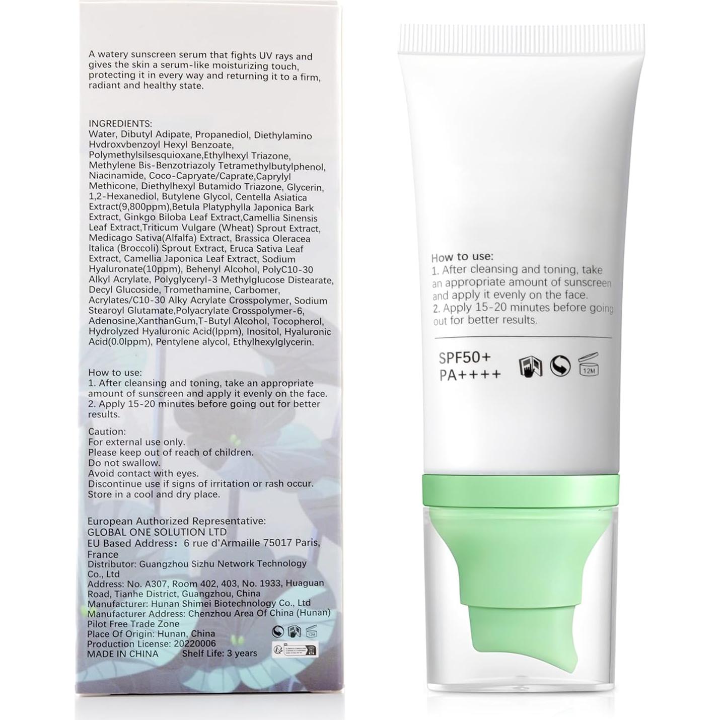 Protector Solar Coreano SPF 50+ Centella 50ml Hidratante