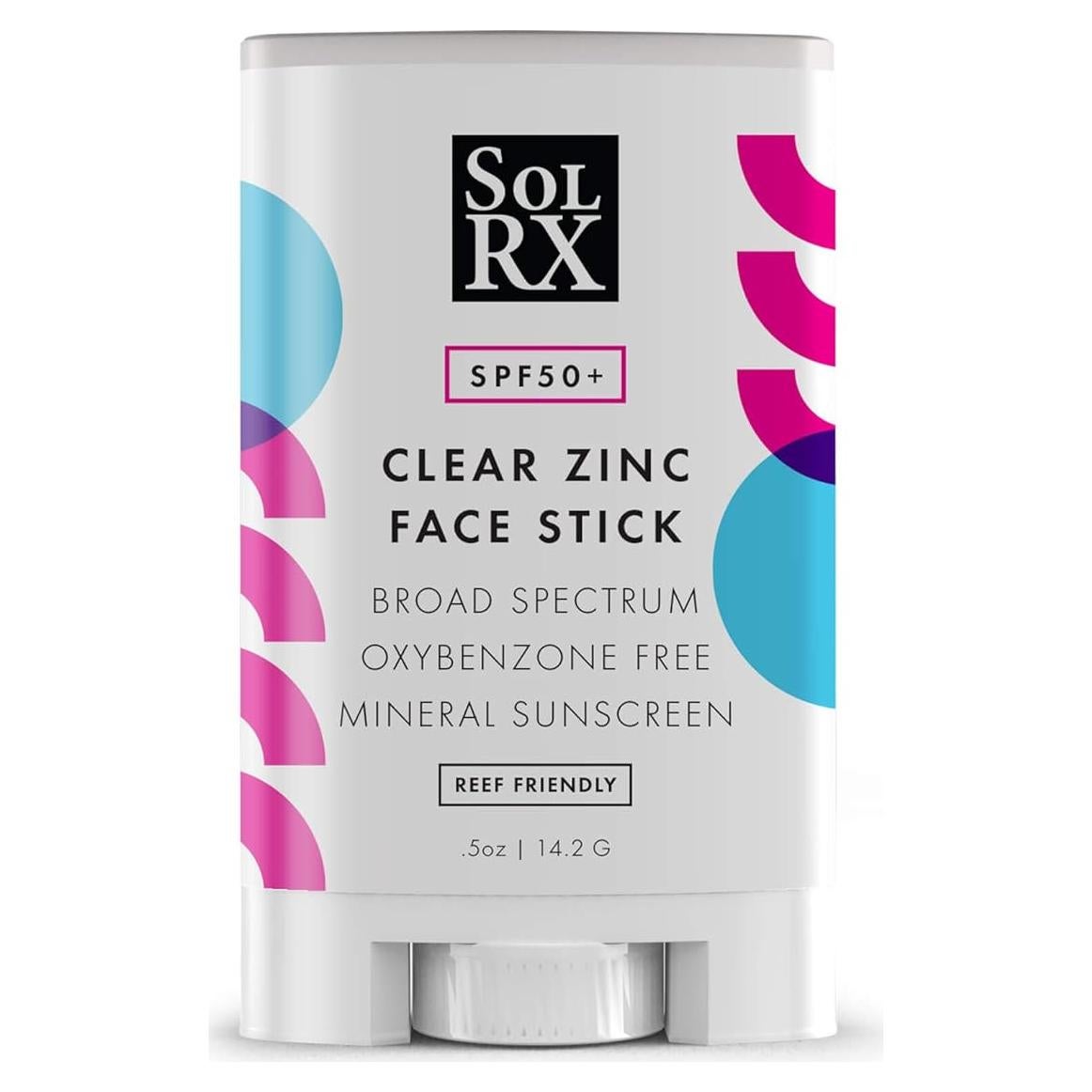 Protector Solar Mineral SolRX SPF 50 Barra Zinc 14g