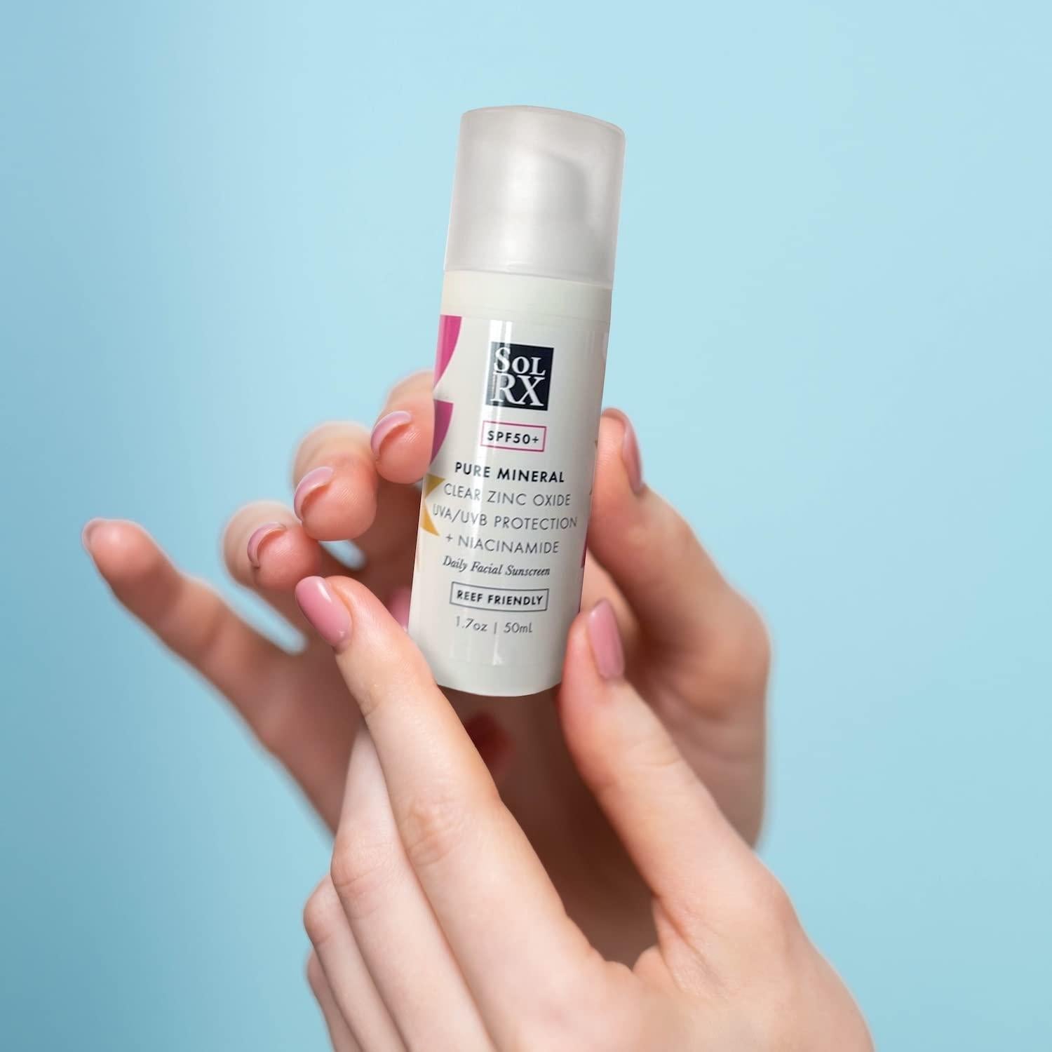 Protector Solar Facial Mineral SolRX SPF 50 - 48g con Niacinamida