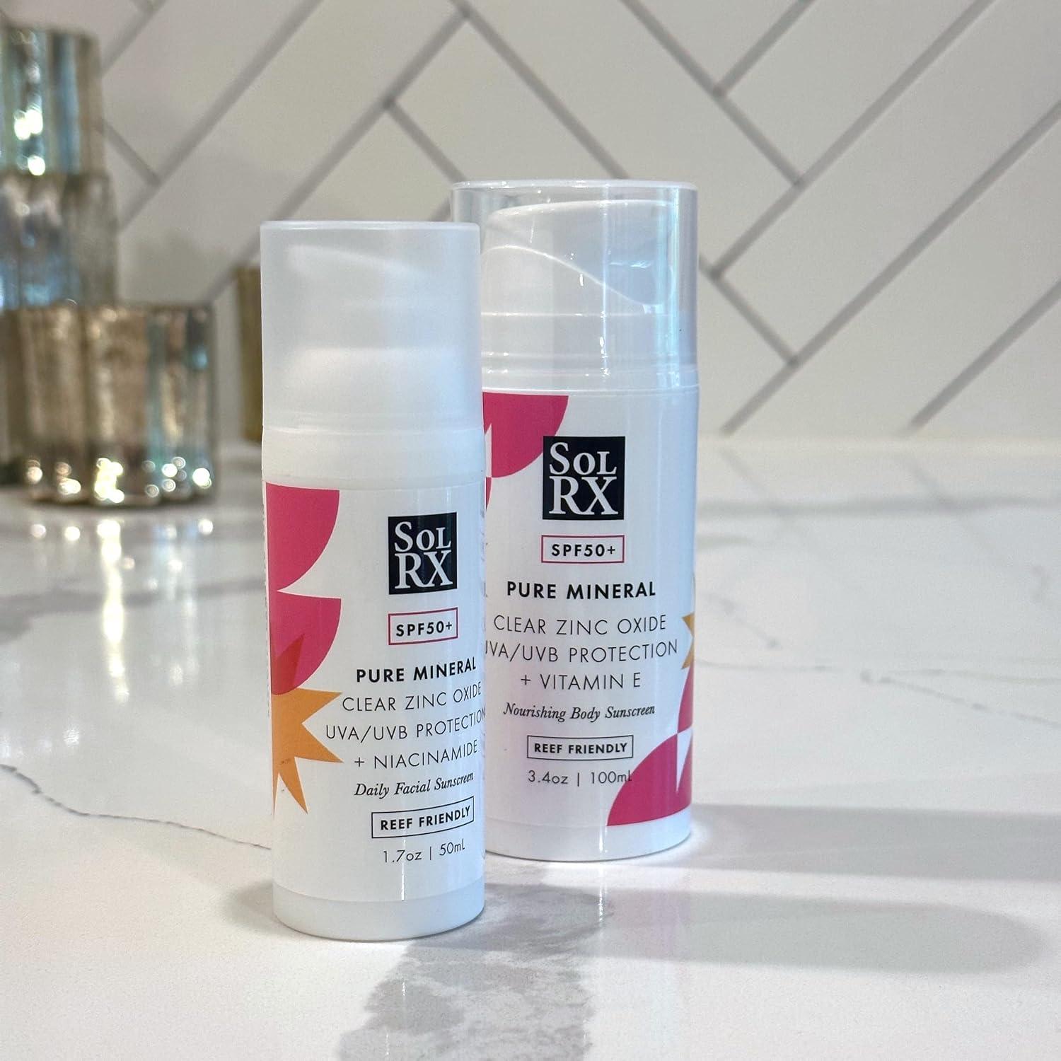 Protector Solar Facial Mineral SolRX SPF 50 - 48g con Niacinamida