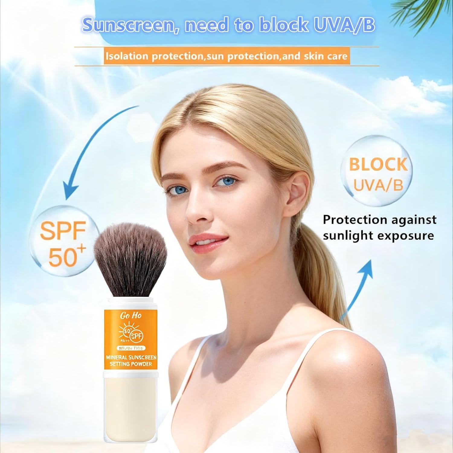 Polvo Mineral Fijador Solar Go Ho SPF 50 Translúcido 42g