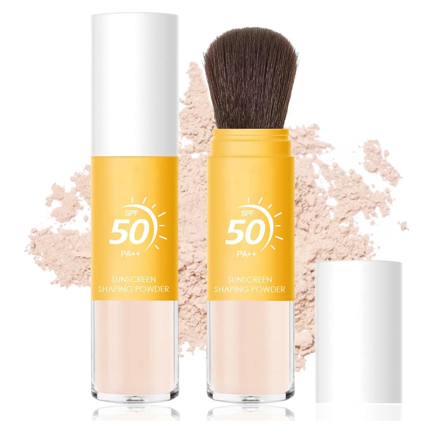 Polvo Fijador Solar Mineral SPF 50 Qawnfy 20g Acabado Mate