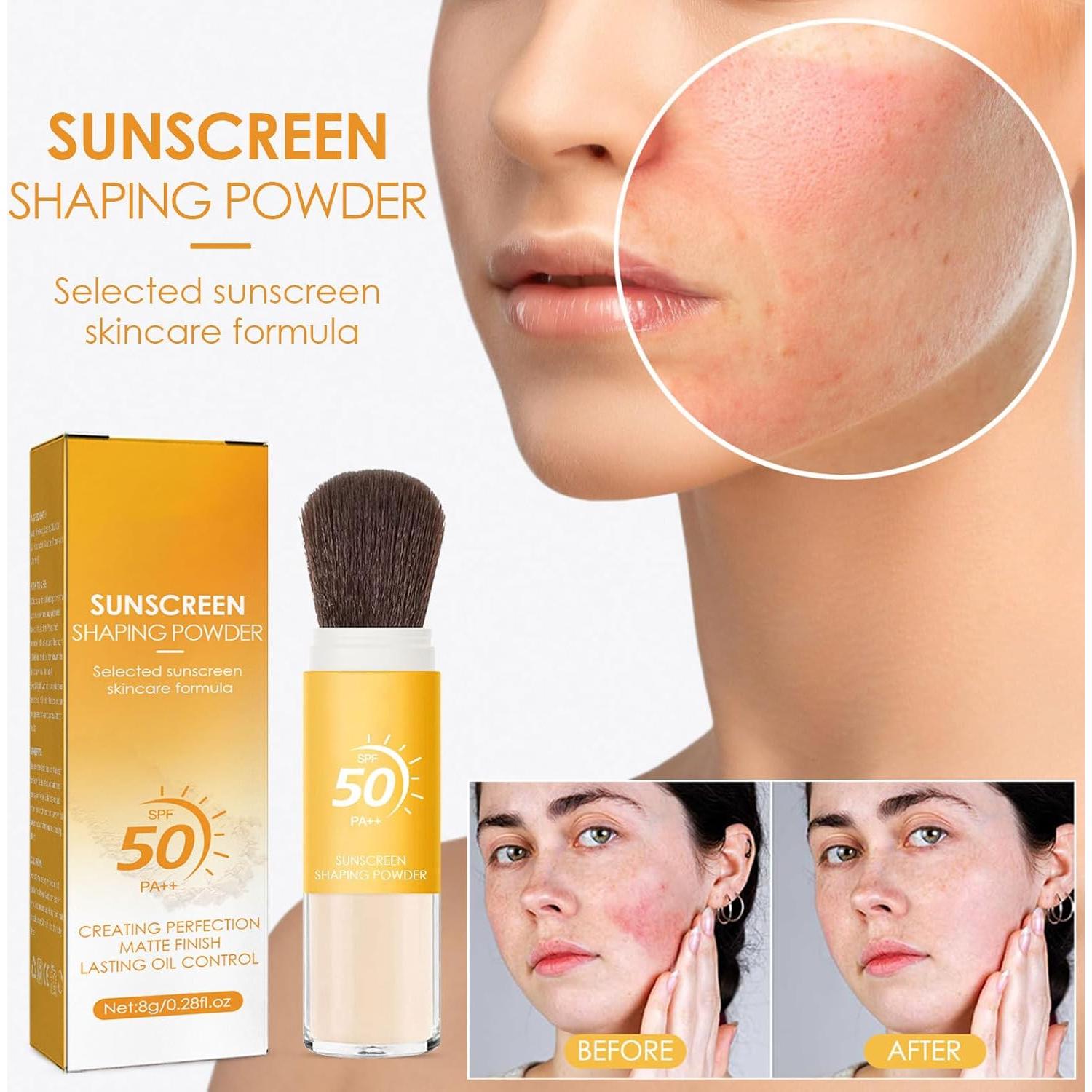 Polvo Fijador Solar Mineral SPF 50 Qawnfy 20g Acabado Mate