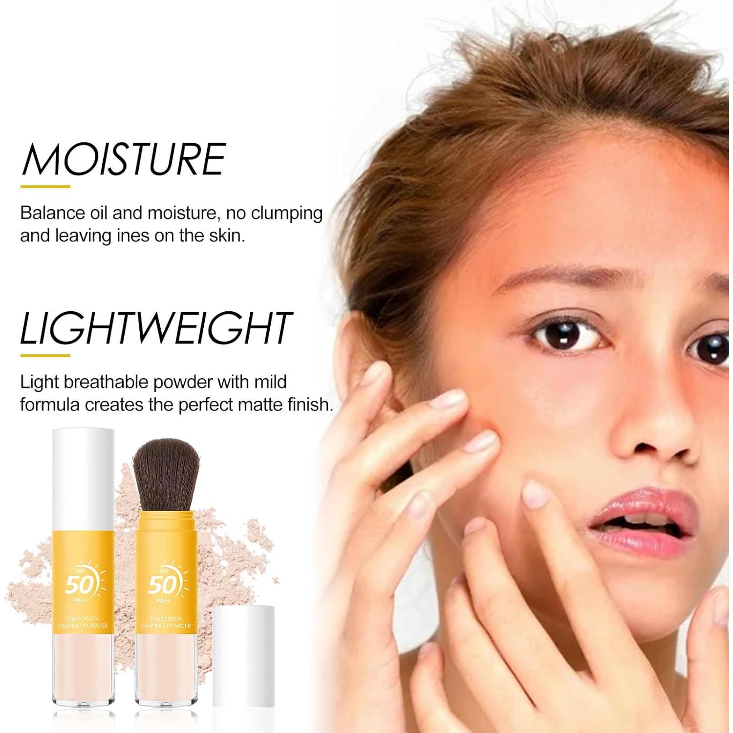 Polvo Fijador Solar Mineral SPF 50 Qawnfy 20g Acabado Mate