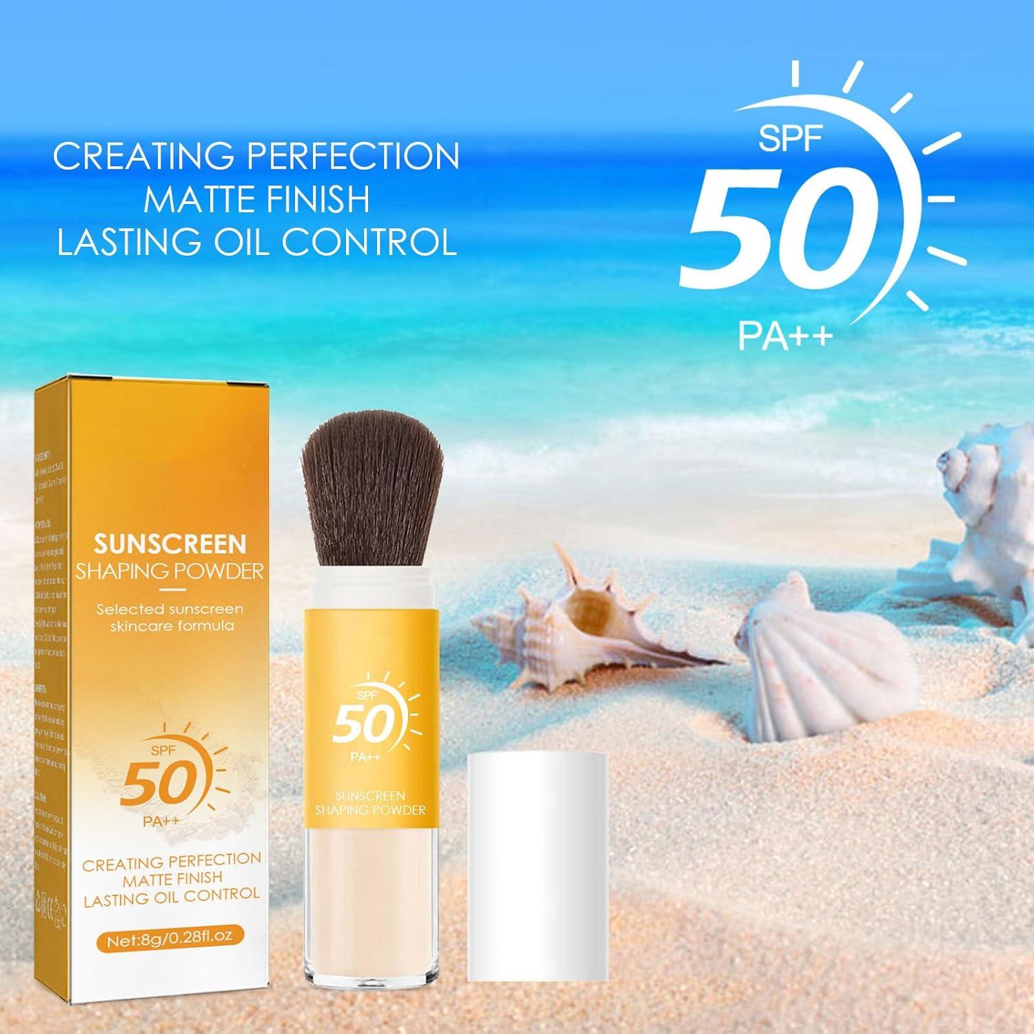 Polvo Fijador Solar Mineral SPF 50 Qawnfy 20g Acabado Mate
