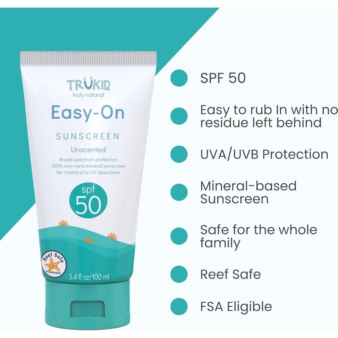 Protector Solar Mineral TruKid SPF 50 - 100ml para Niños