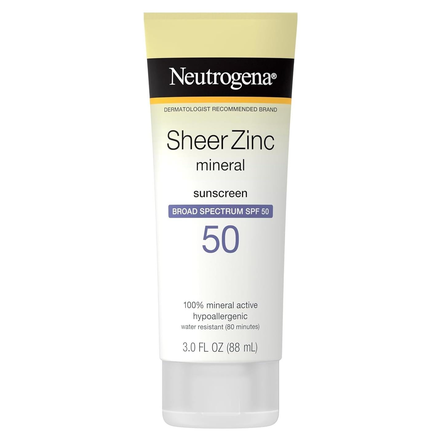 Protector Solar Neutrogena Sheer Zinc 89 ml SPF 50 Hipoalergénico
