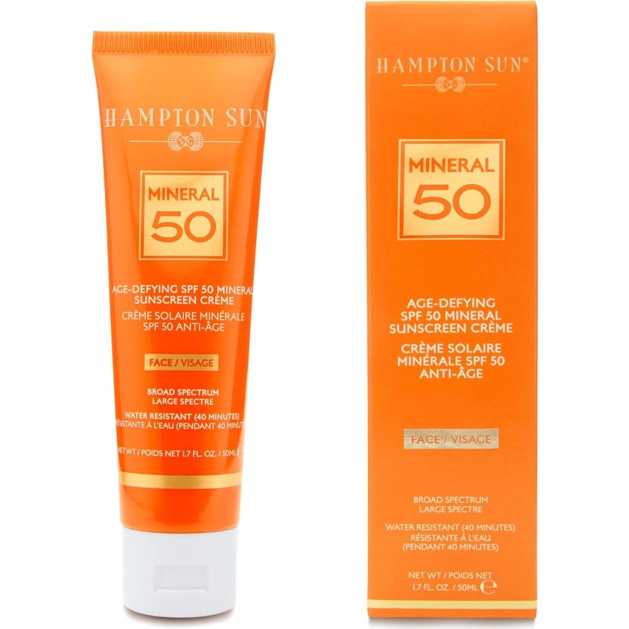 Protector Solar Facial Hampton Sun Age Defying SPF 50 - 50 ml