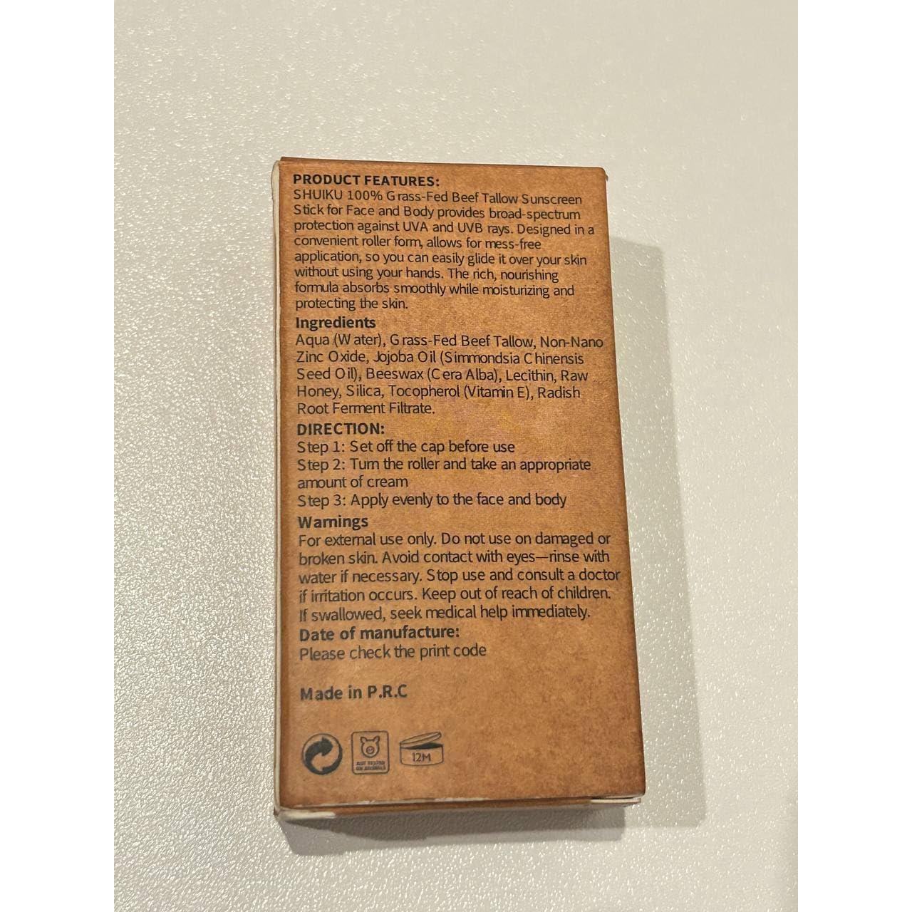 Protector Solar Orgánico en Barra SHUIKU SPF 50 - 15 g