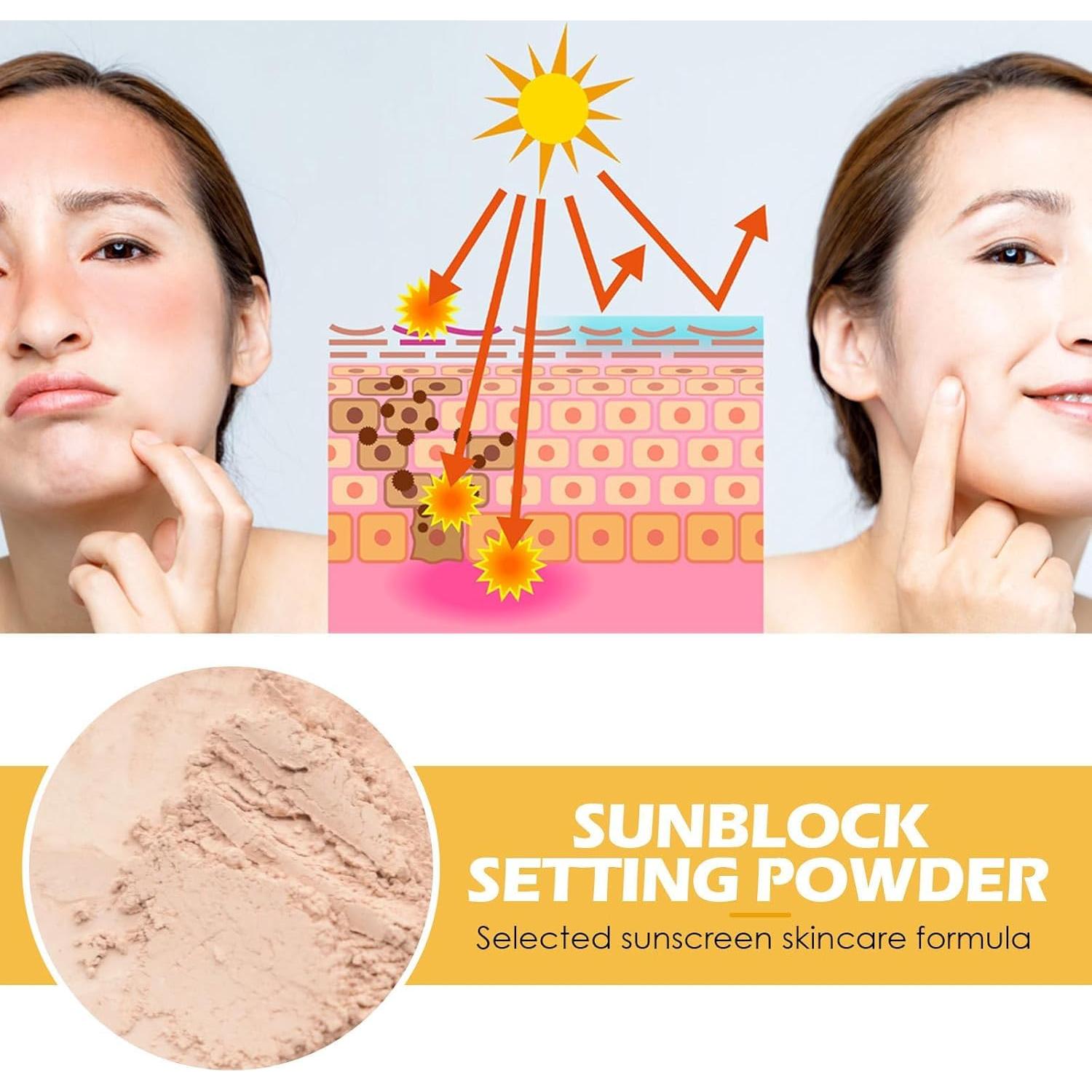 Protector Solar en Polvo Mineral Jaysuing SPF 50 para Cara