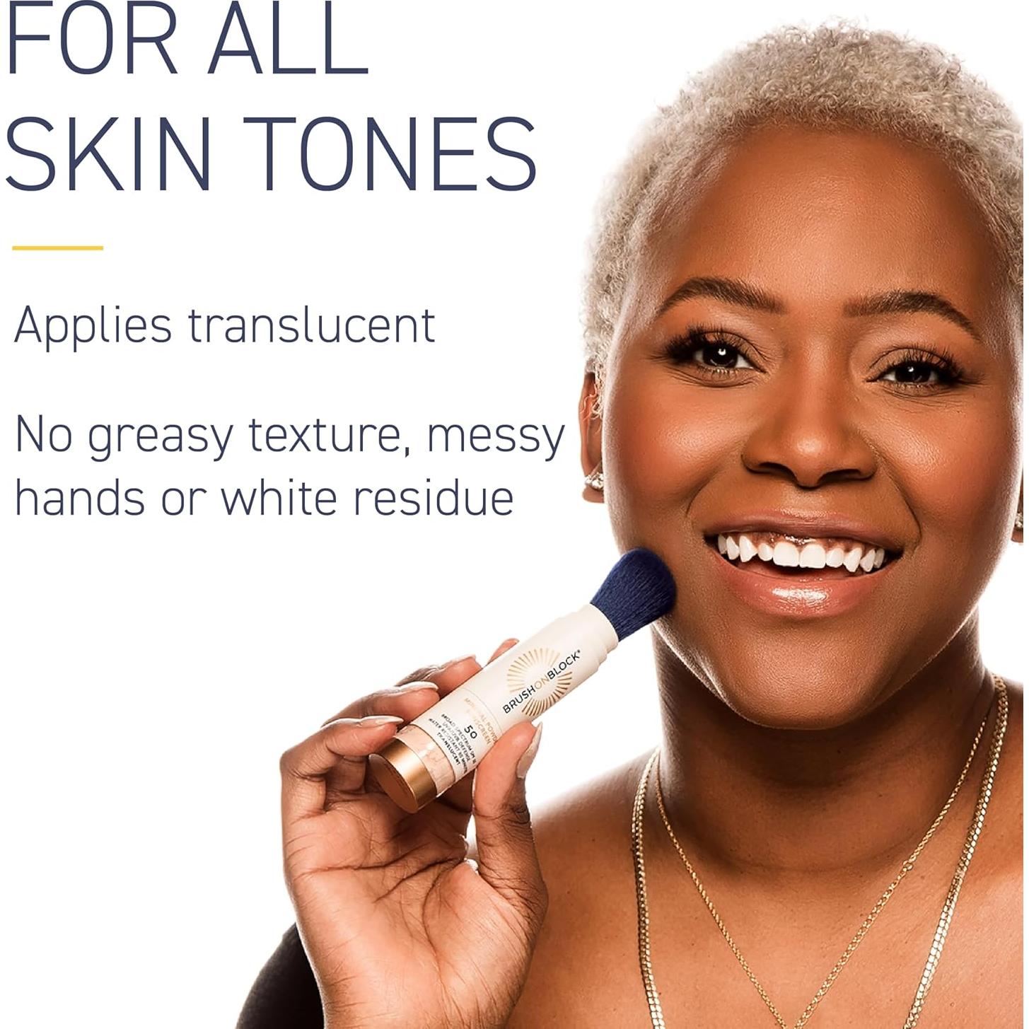 Protector Solar Mineral en Polvo SPF 50 Brush On Block - Translúcido