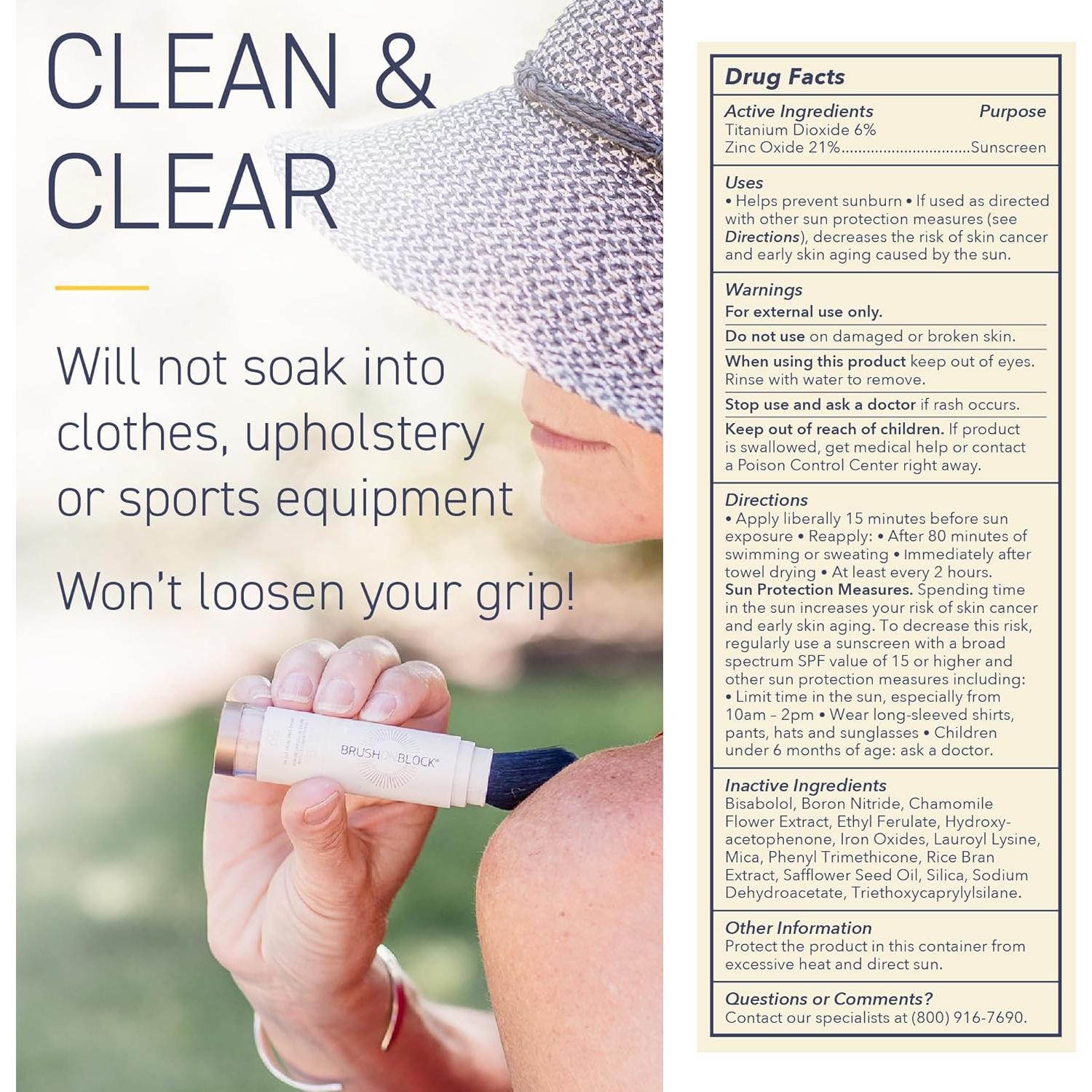 Protector Solar Mineral en Polvo SPF 50 Brush On Block - Translúcido