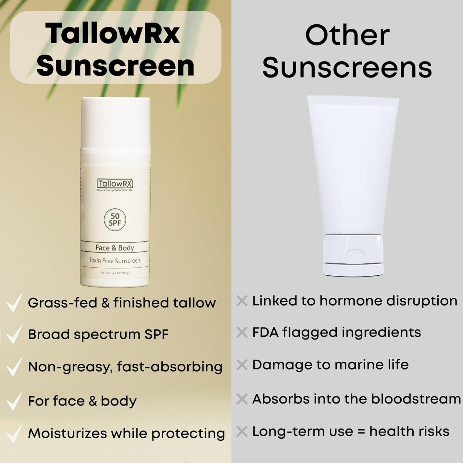 Protector Solar Mineral TallowRX SPF 50 - 120 g - No Tóxico