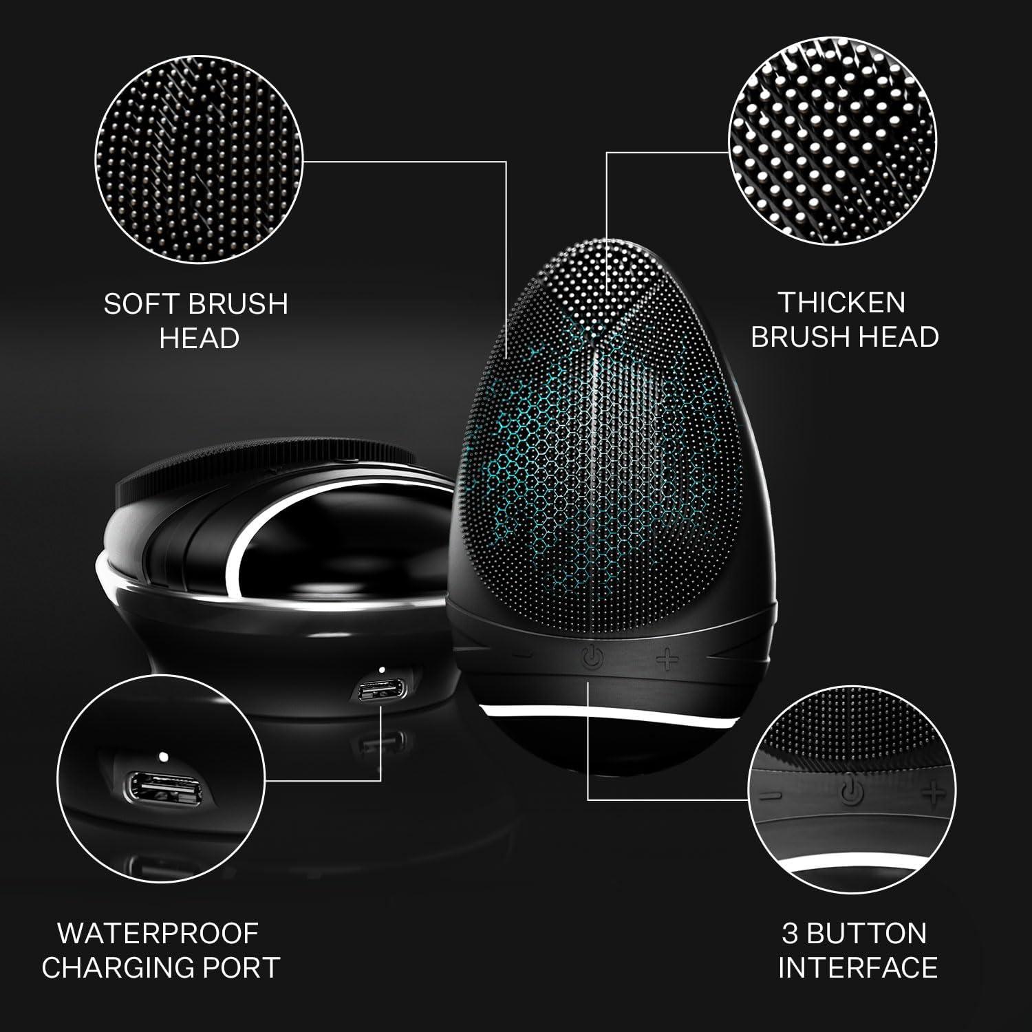 Cepillo Facial Vibrante Douxds FLEX Pro - Limpiador Eléctrico Masculino