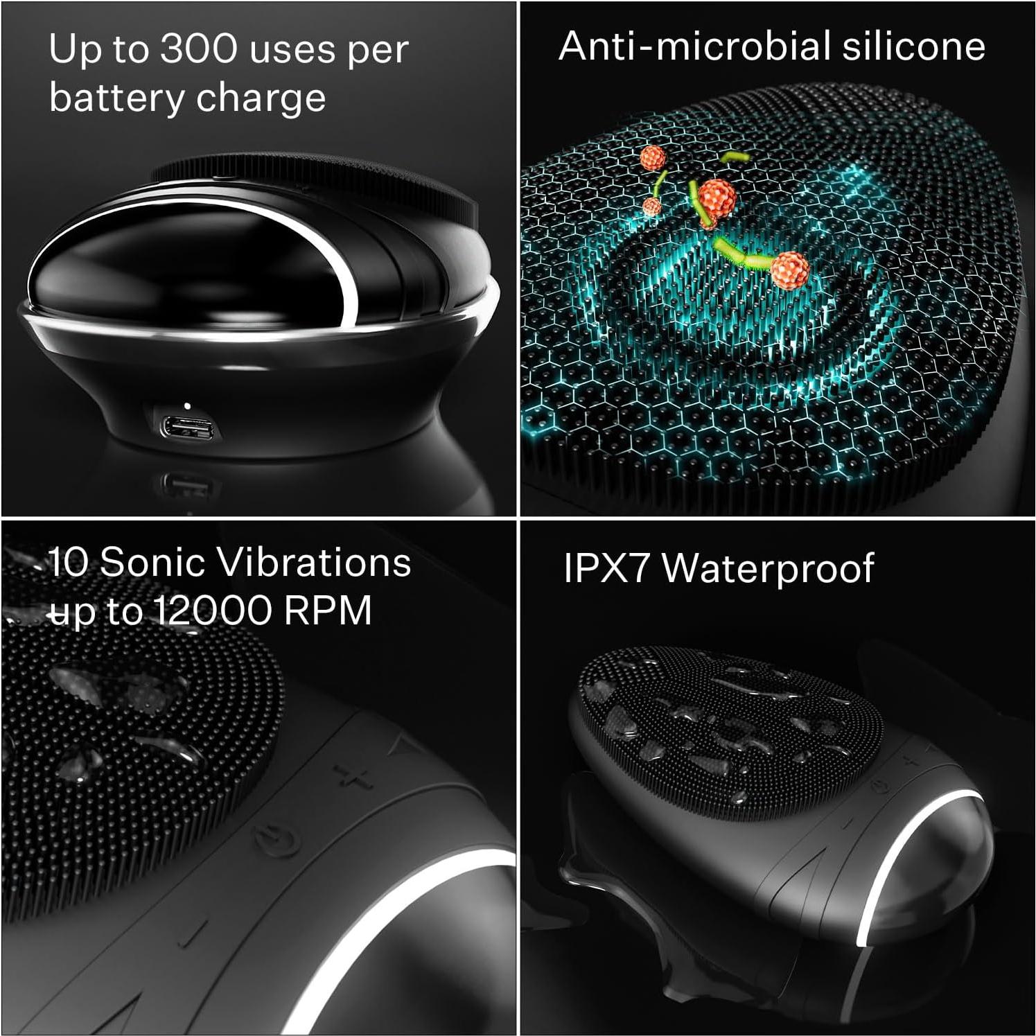 Cepillo Facial Vibrante Douxds FLEX Pro - Limpiador Eléctrico Masculino