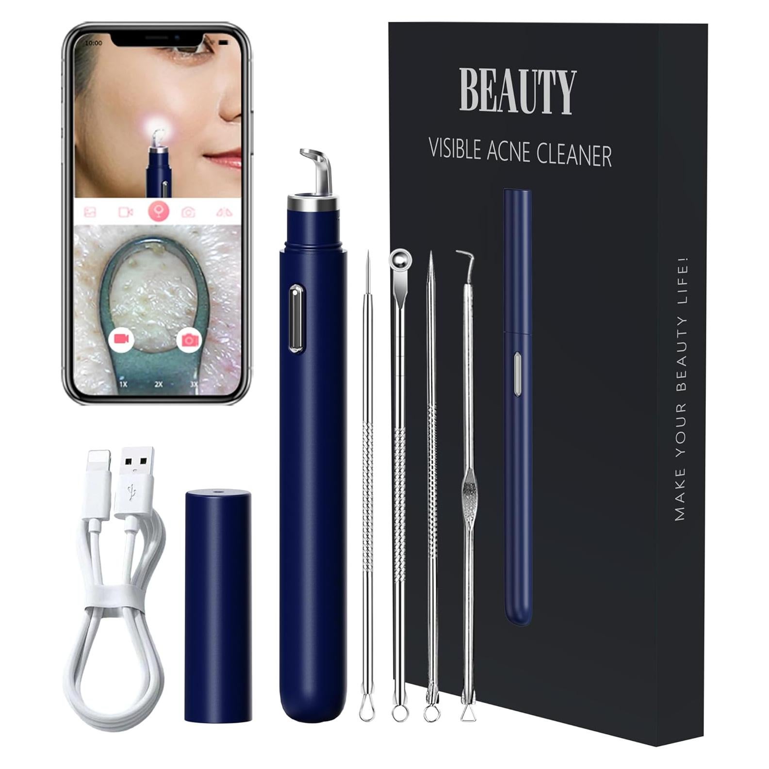 Extractor de Puntos Negros con Cámara 20X Shenmai - Limpiador de Poros