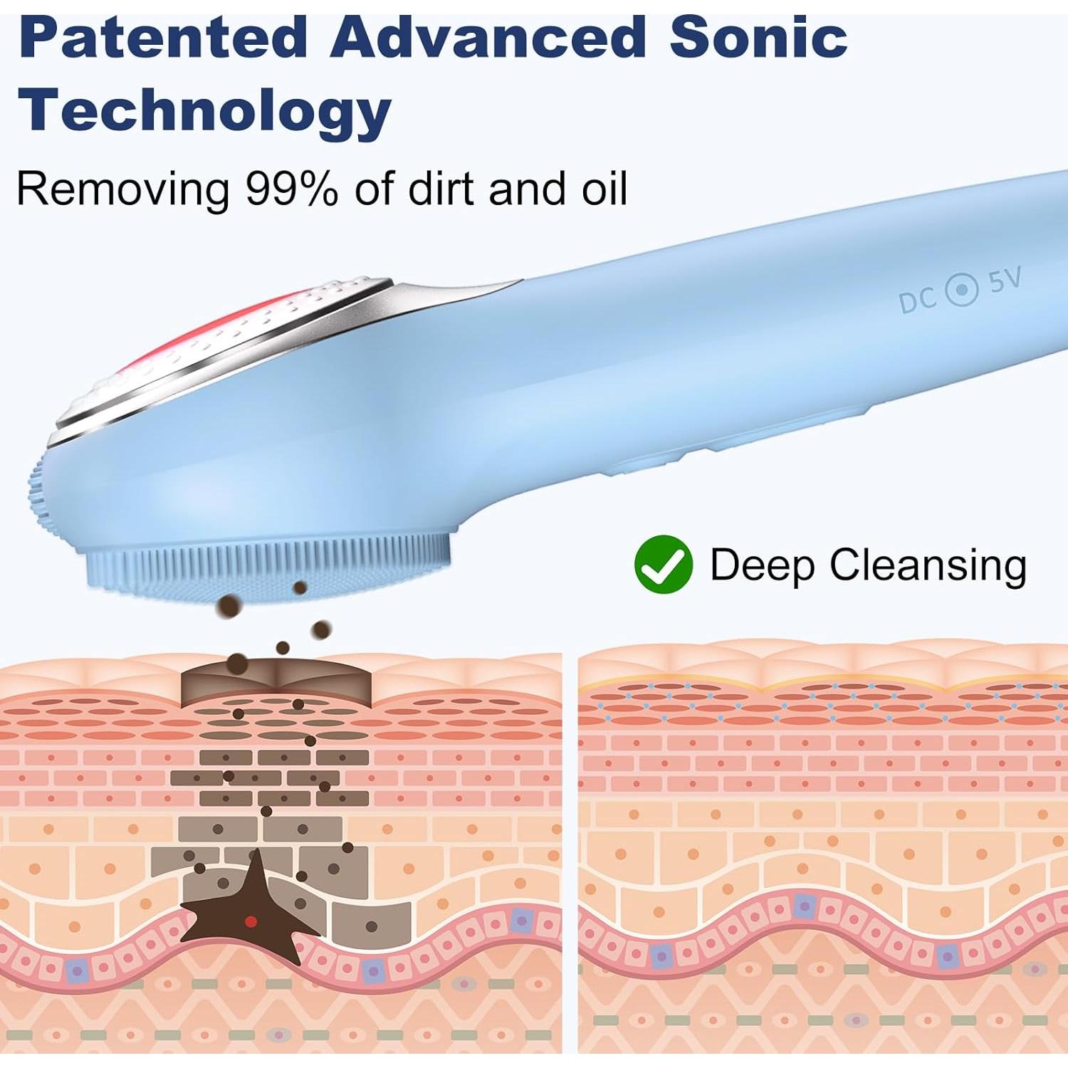 Cepillo Facial Eléctrico Urbuti FC23922 Silicona Impermeable
