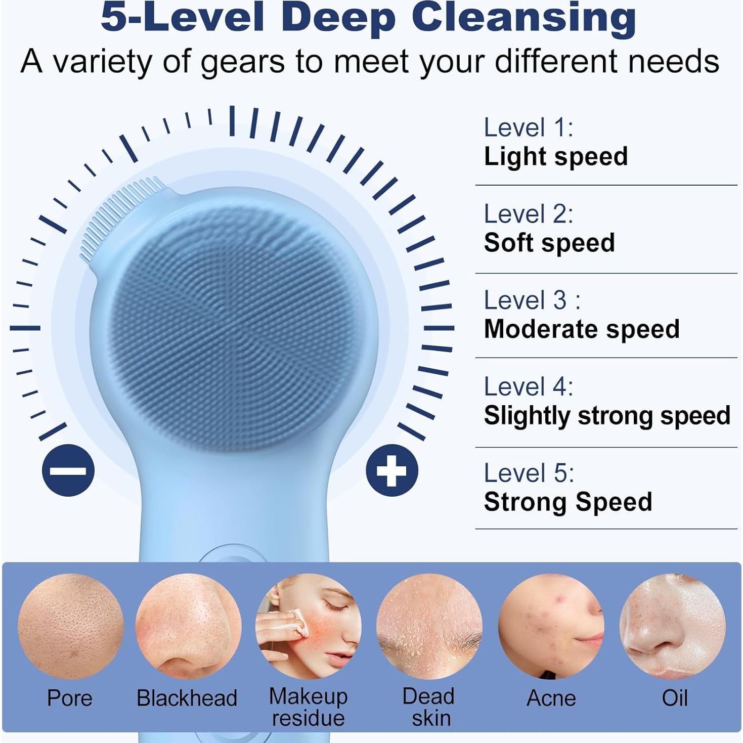 Cepillo Facial Eléctrico Urbuti FC23922 Silicona Impermeable