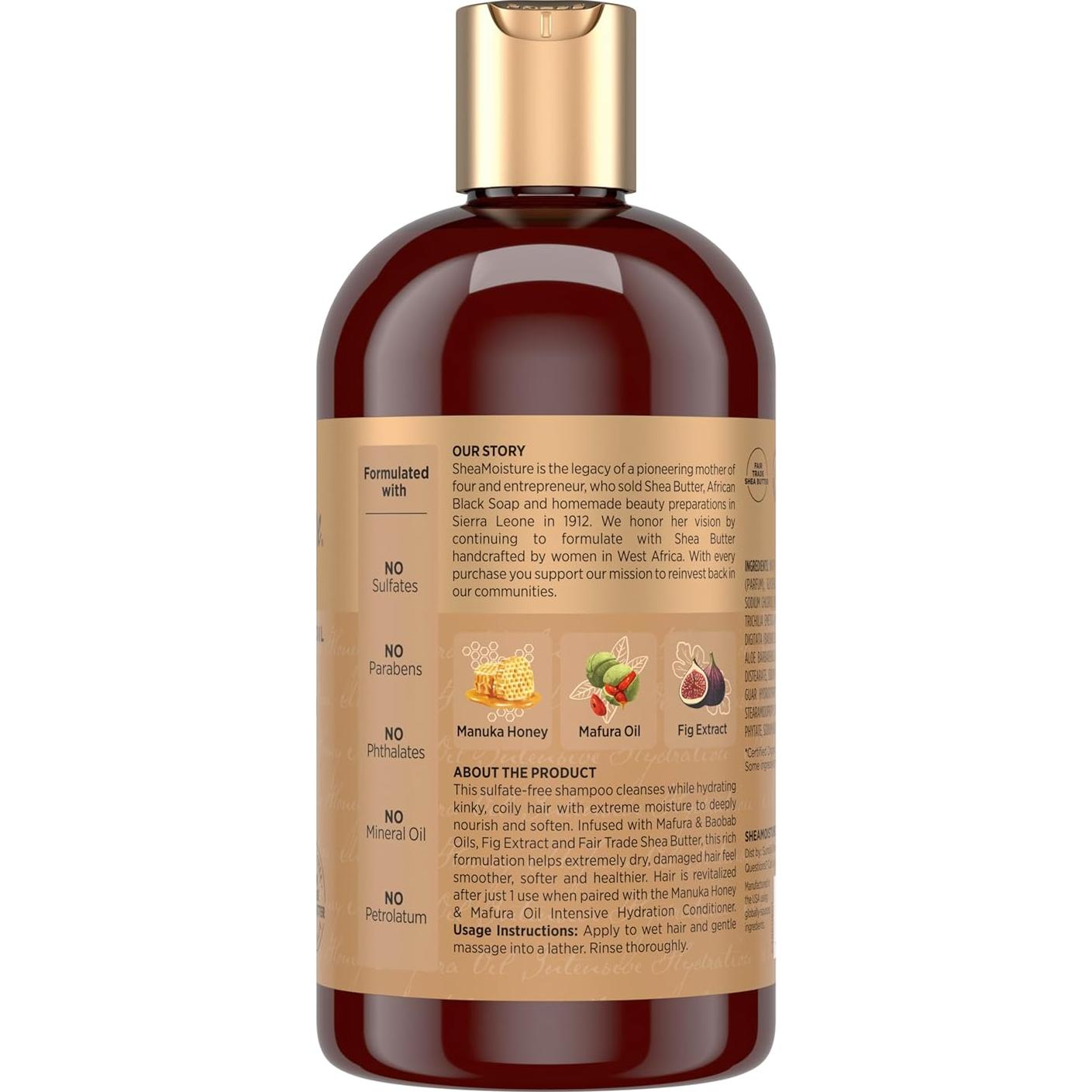 Champú Hidratación Intensiva SheaMoisture Miel de Manuka 368.5 ml