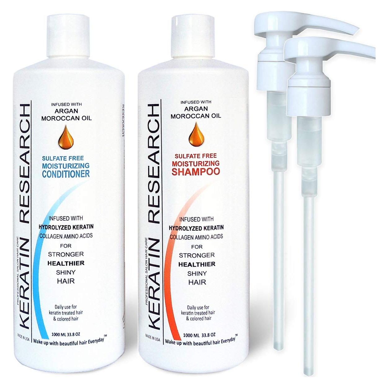 Champú y Acondicionador Sin Sulfatos KERATIN RESEARCH 2L