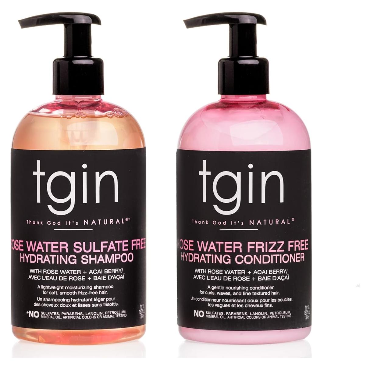 tgin Champú y Acondicionador Curls N Roses 368.5g Libre de Sulfatos