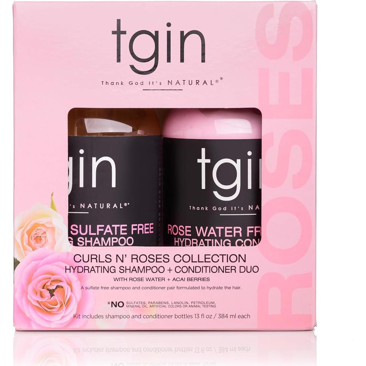 tgin Champú y Acondicionador Curls N Roses 368.5g Libre de Sulfatos