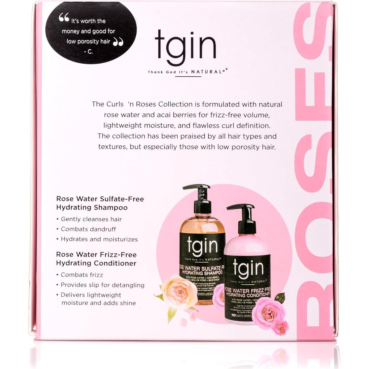 tgin Champú y Acondicionador Curls N Roses 368.5g Libre de Sulfatos
