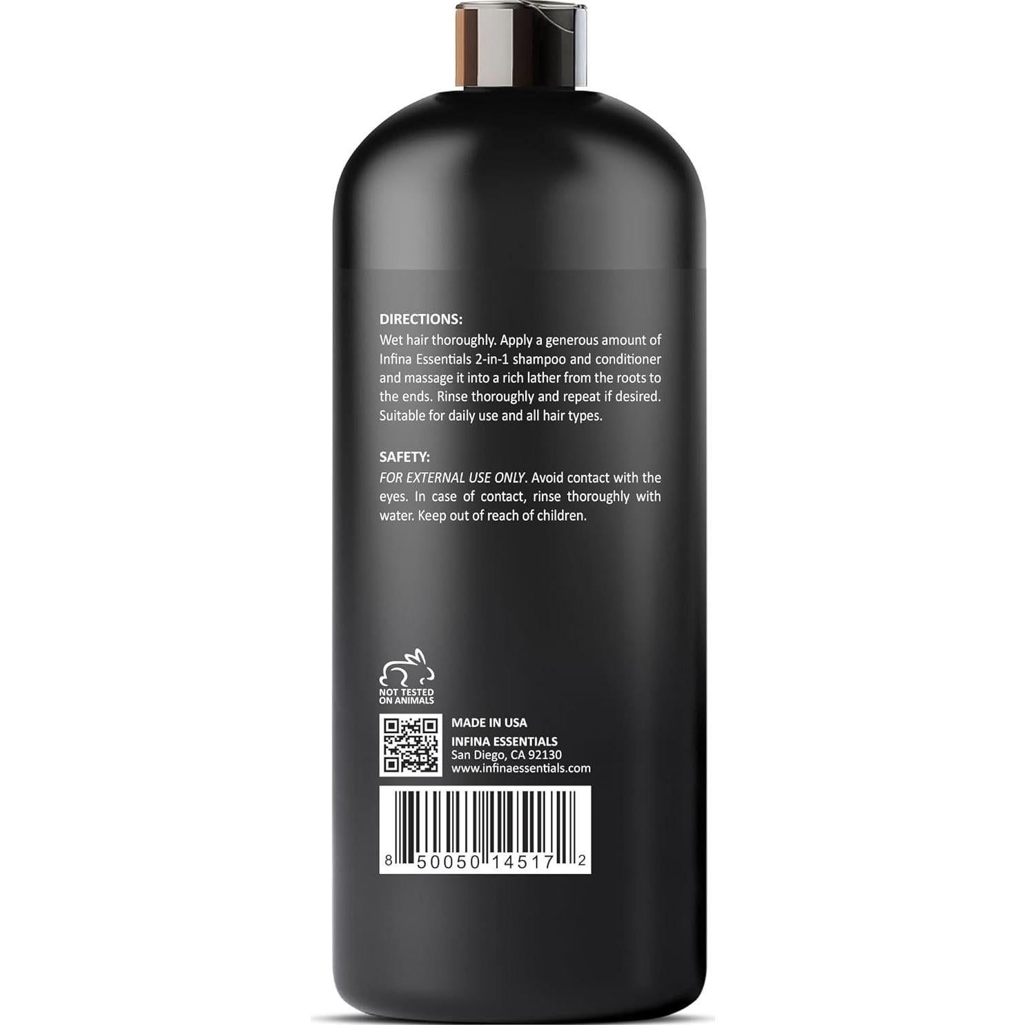 Champú y Acondicionador 2 en 1 Biotina INFINA ESSENTIALS 473 ml