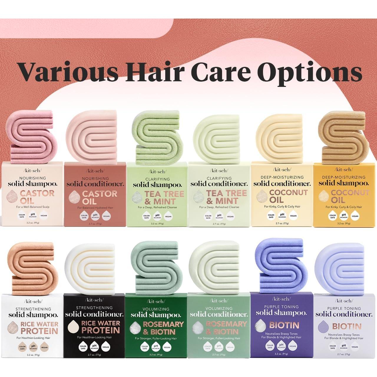 Juego de Champú y Acondicionador Kitsch - Aceite de Ricino Orgánico - 2 Piezas