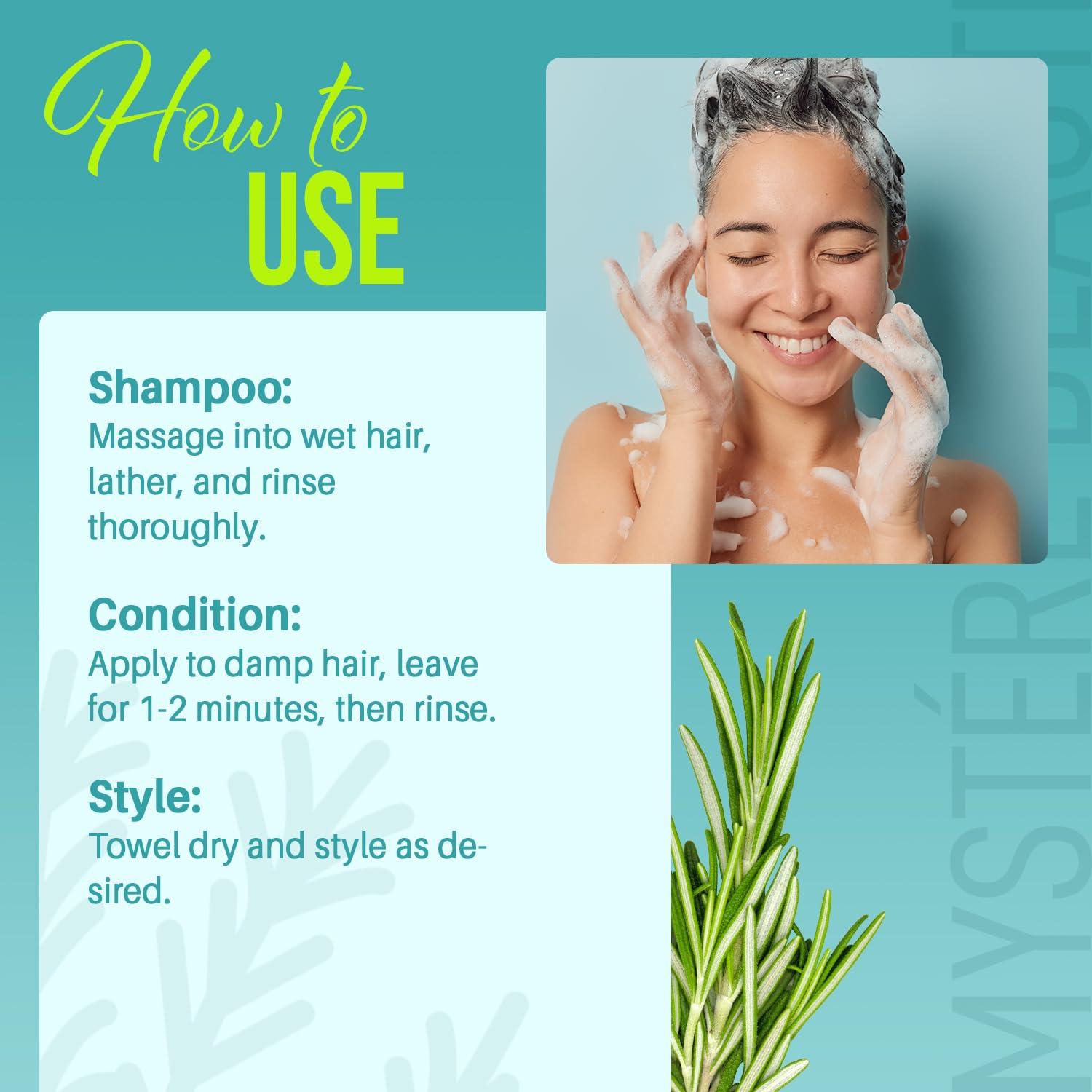 Set de Champú y Acondicionador Chelante Romero Mystère Beauté - Sin Sulfatos, Biotina y Queratina