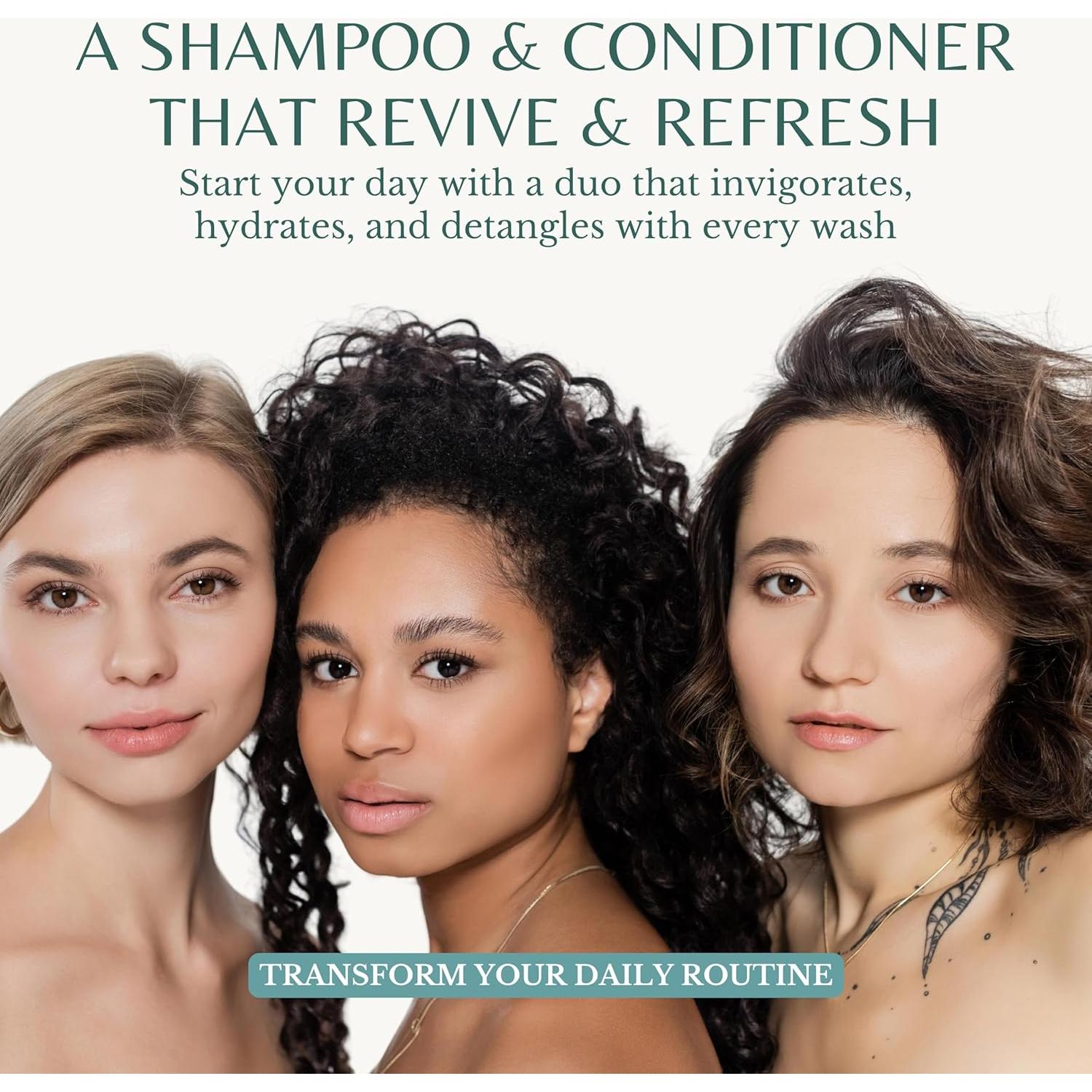 Champú y Acondicionador de Menta Edenika 473 ml - Fortalece y Alivia