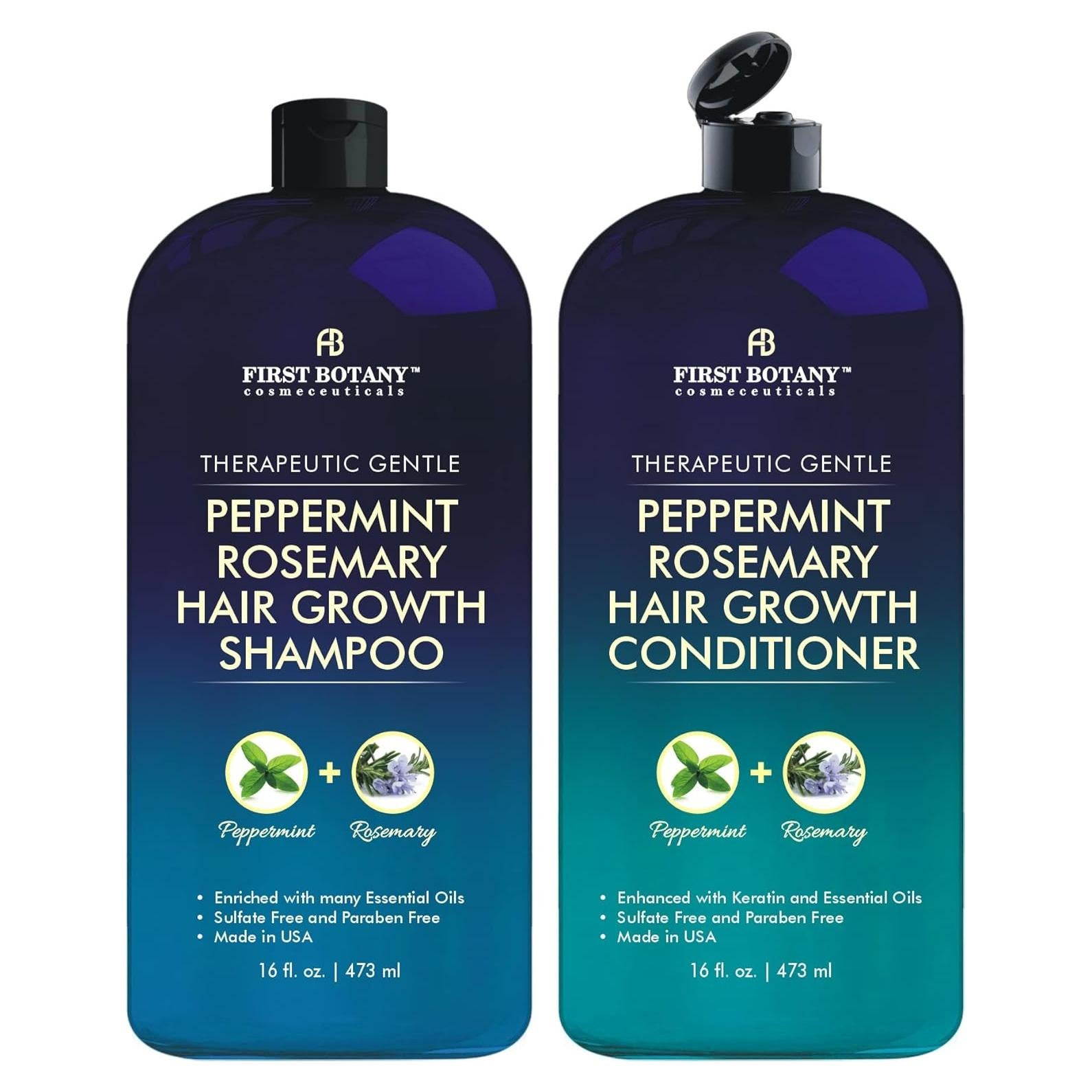 Set de Champú y Acondicionador Primera Botánica 473 ml - Crecimiento Cabello Menta Romero