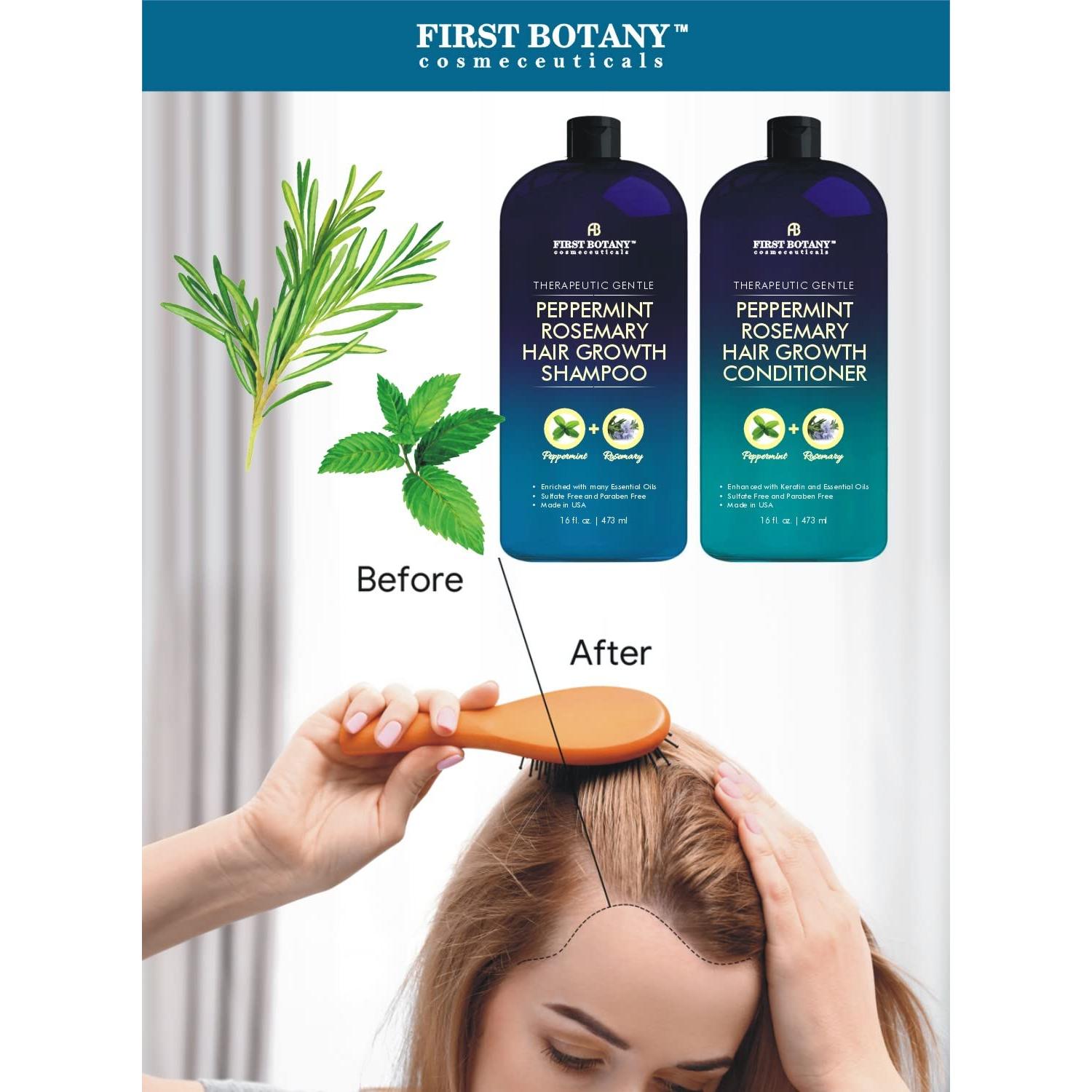 Set de Champú y Acondicionador Primera Botánica 473 ml - Crecimiento Cabello Menta Romero