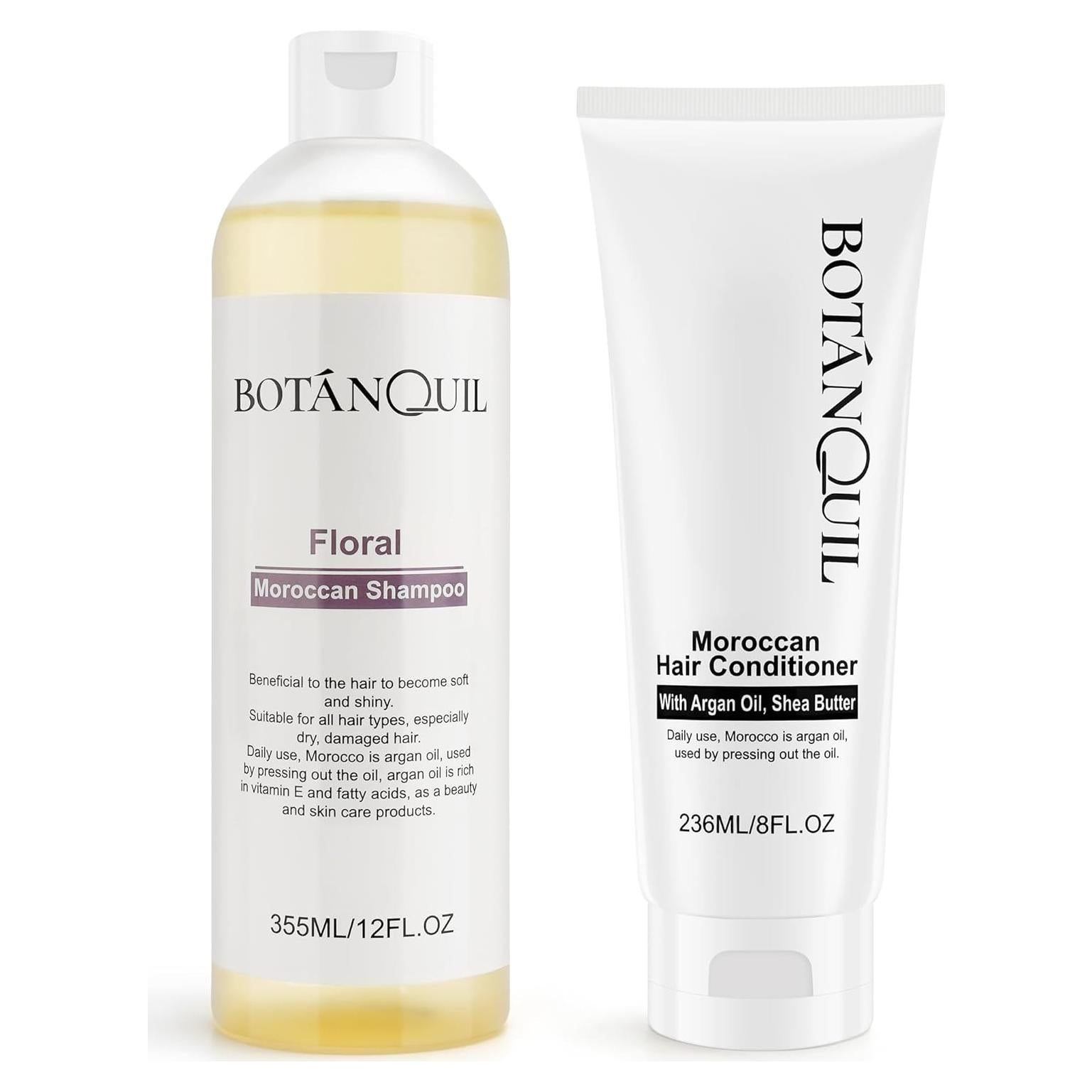 Conjunto Champú y Acondicionador Botanquil 740g - Hidratante Anti Frizz