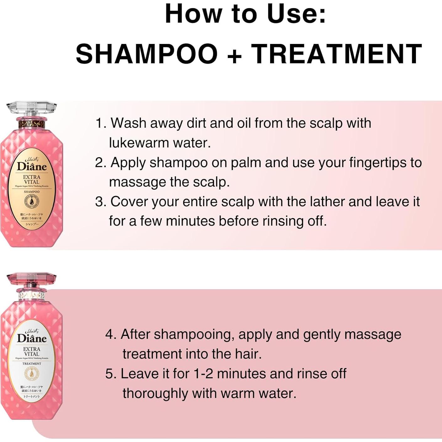 Set Champú y Acondicionador Moist Diane Keratin 900ml